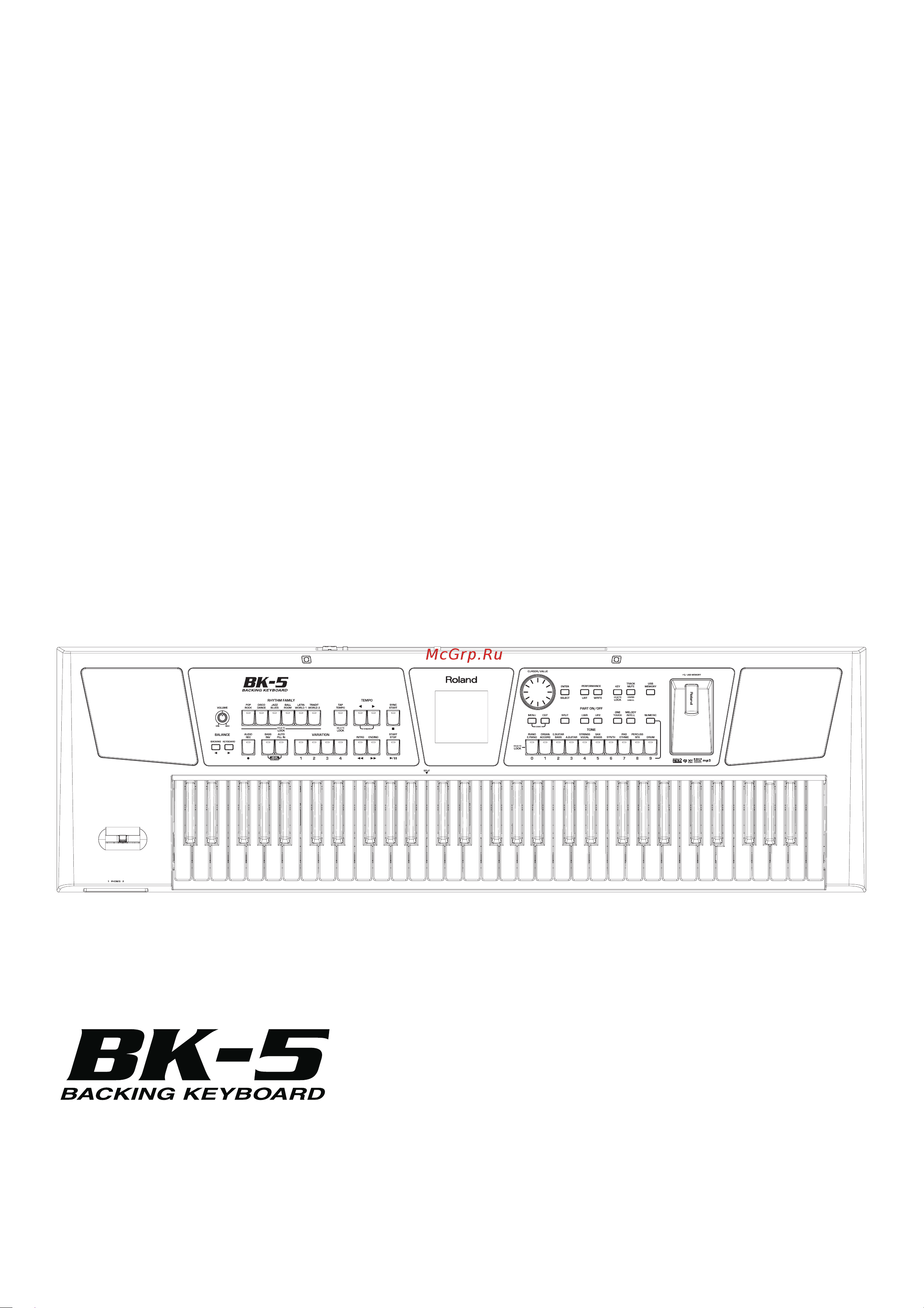 Roland BK-5 Руководство по эксплуатации онлайн