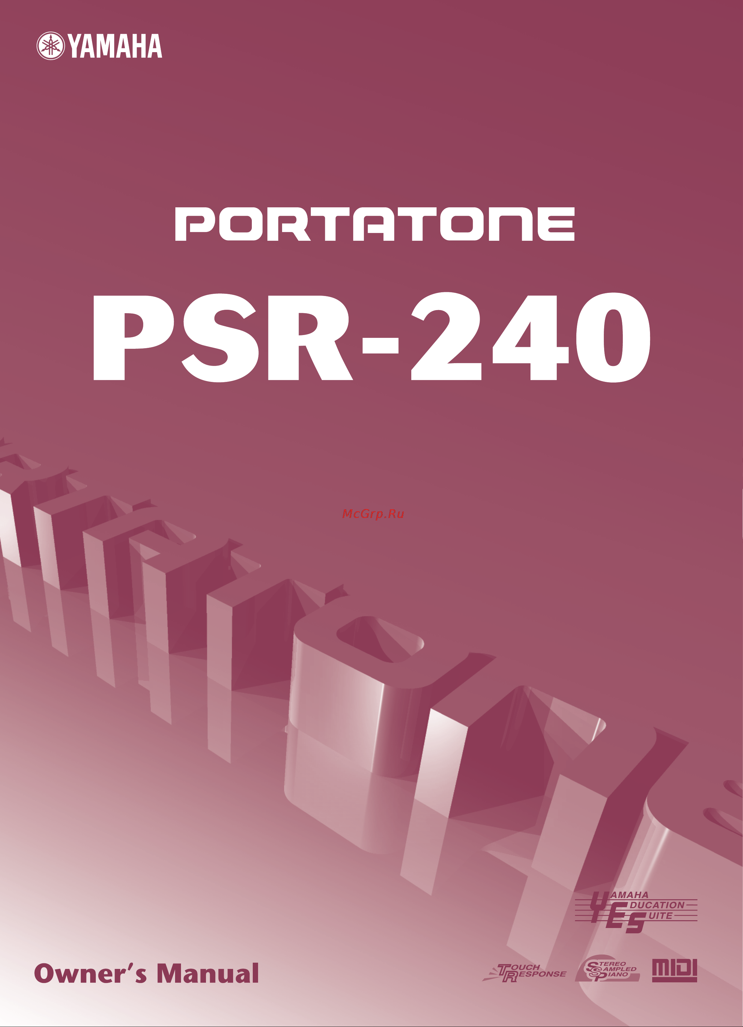 Yamaha PSR-240 Руководство по эксплуатации онлайн