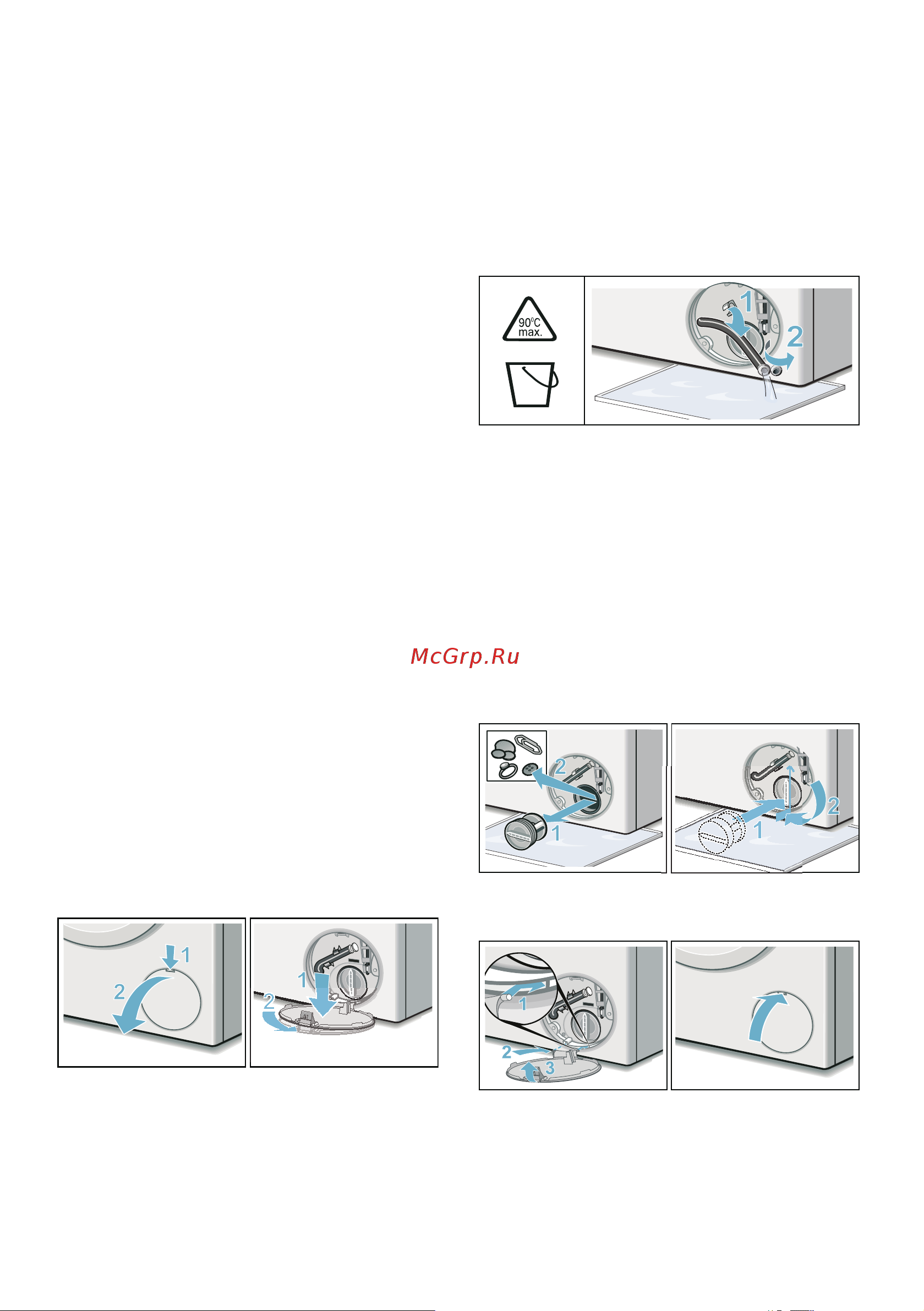 Bosch WHA122XMOE [39/52] Насос для стирального раствора засорен