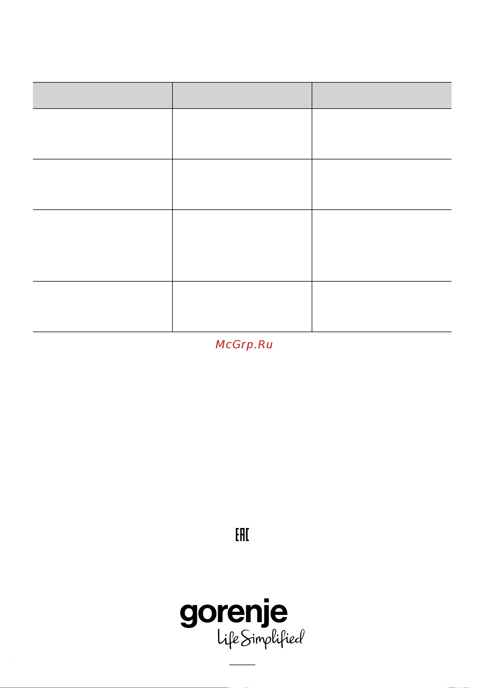 Gorenje SVC219FMW [32/40] Gorenje аспапты асқан қызығушылықпен қолдануыңызды тілейміз