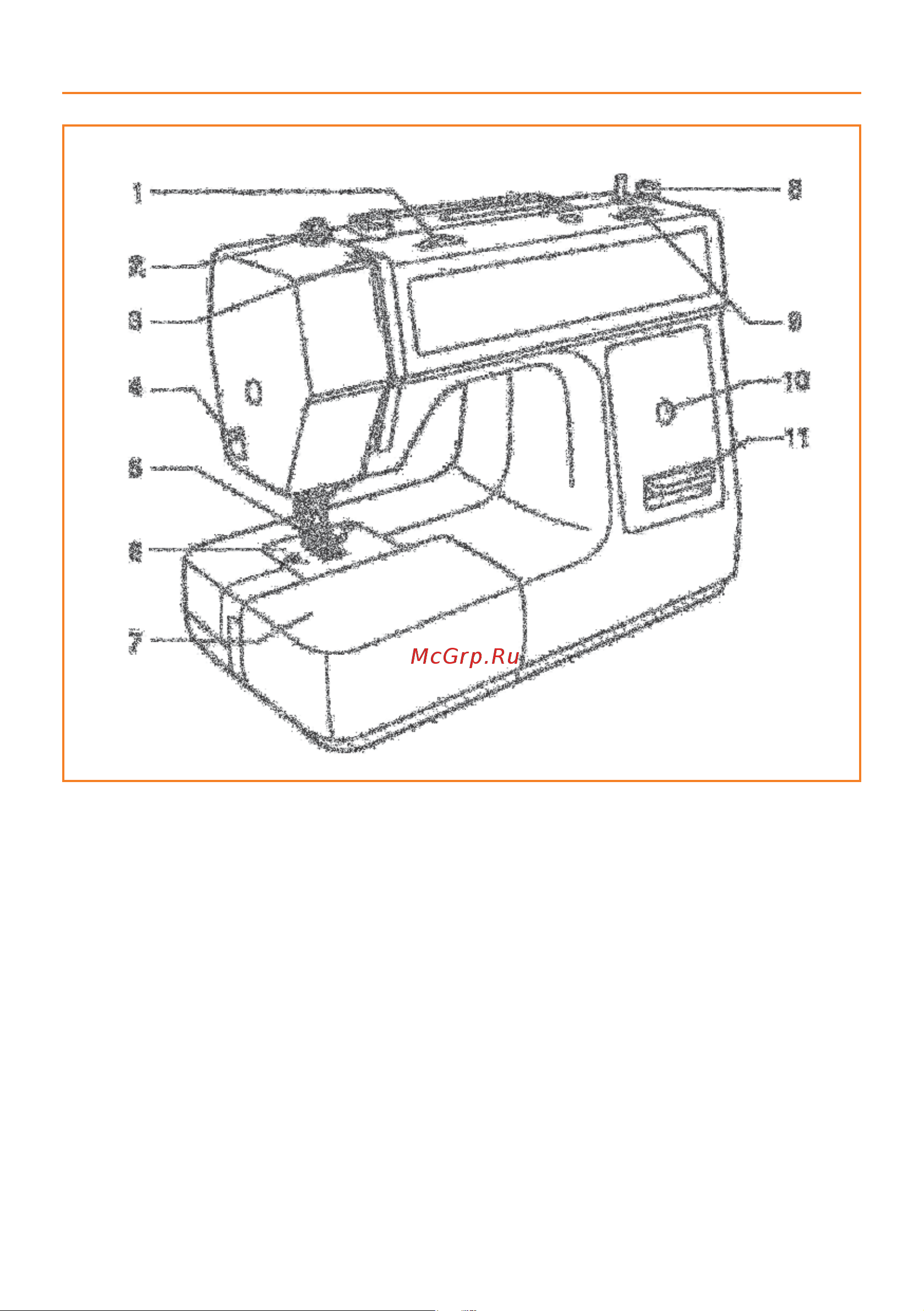 Husqvarna Viking E10 [5/32] Principal parts of the machine