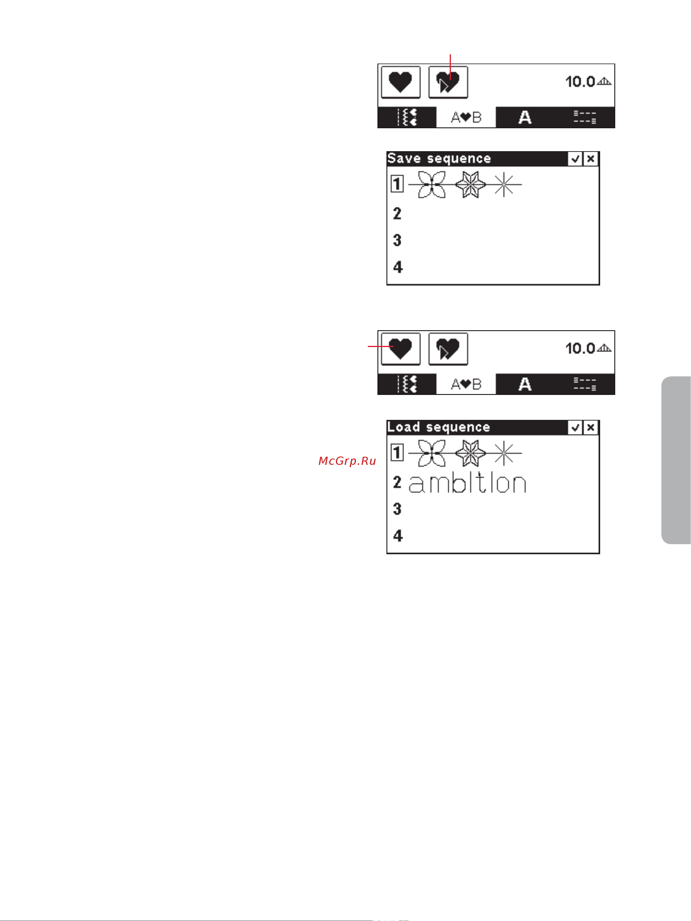 Pfaff Quilt Ambition 2.0 [31/48] Load personal stitch