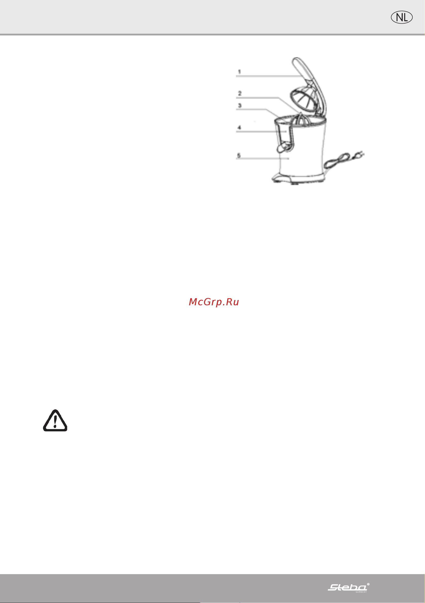 Steba ZP 2 [15/28] Algemeen