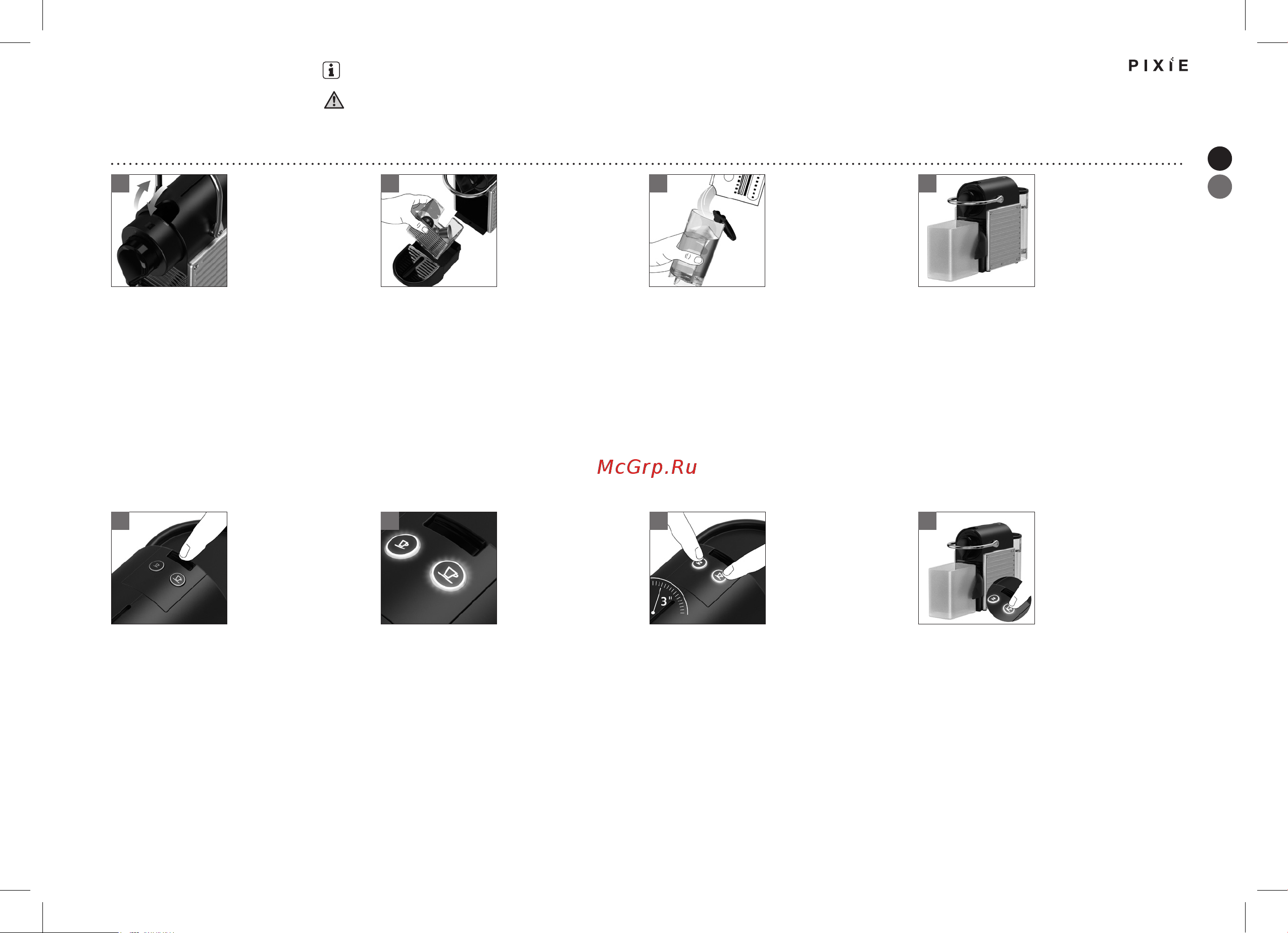 Nespresso Pixie Bundle C60 [29/124] Duración aproximada 15 minutos duração aprox 15 minutos