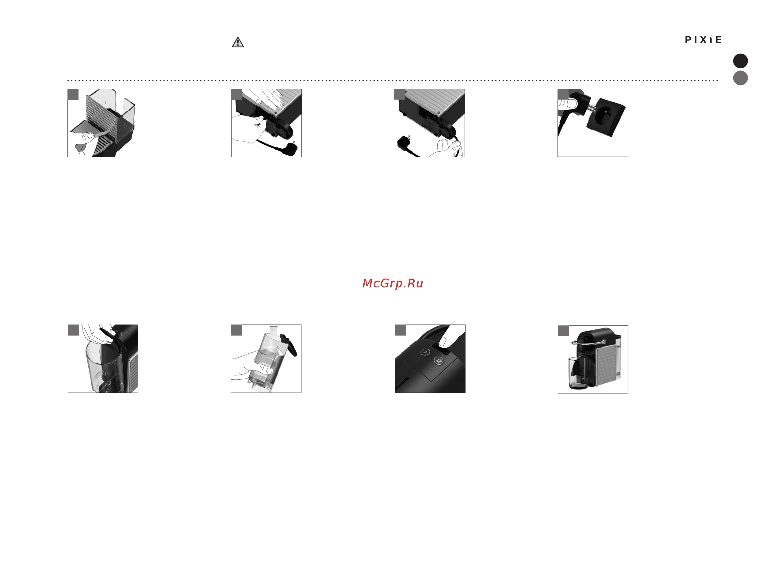 Nespresso Pixie Bundle C60 [9/124] Veuillez lire les consignes de sécurité pour éviter les risques de décharges électriques mortelles et d incendie first read the safety precautions to avoid risks of fatal electrical shock and fire