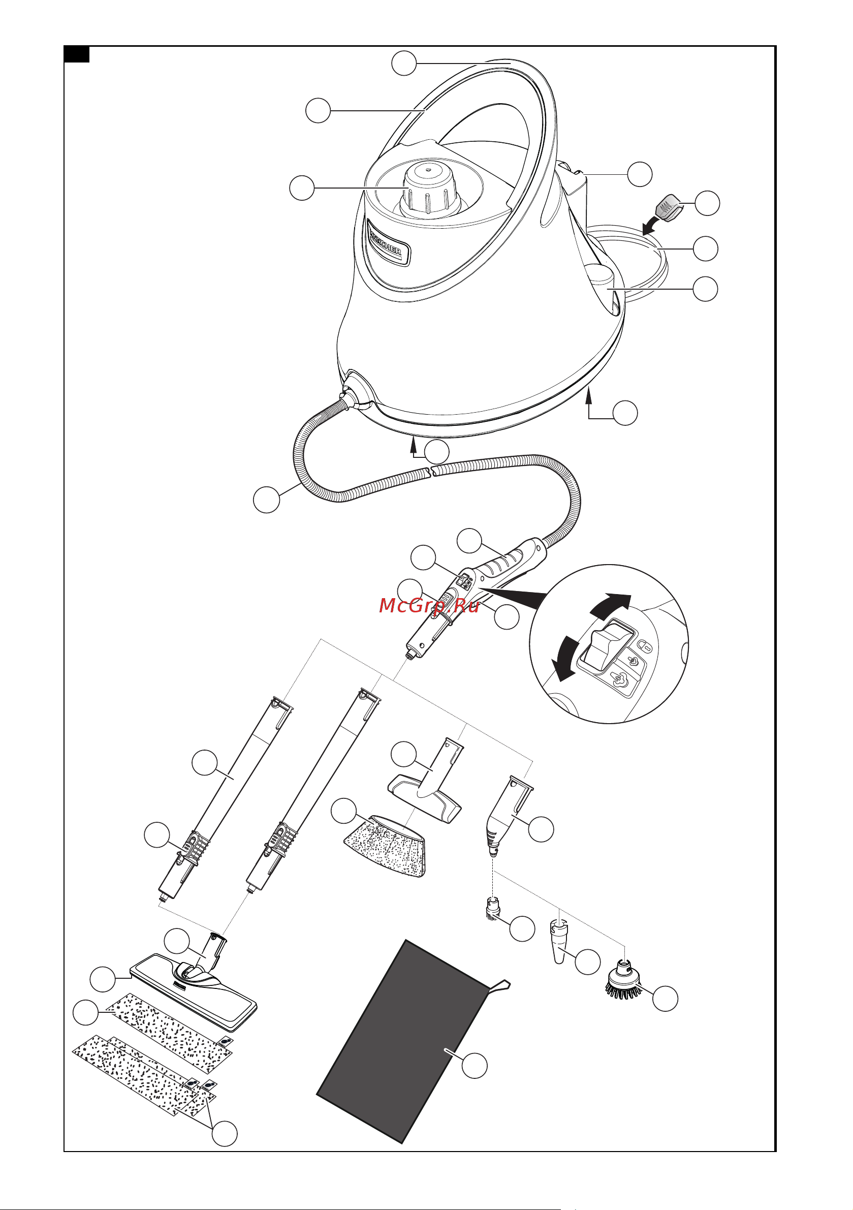 Karcher SC 2 Deluxe EasyFix (1.513-243.0) Руководство по эксплуатации онлайн [2/9] 763596