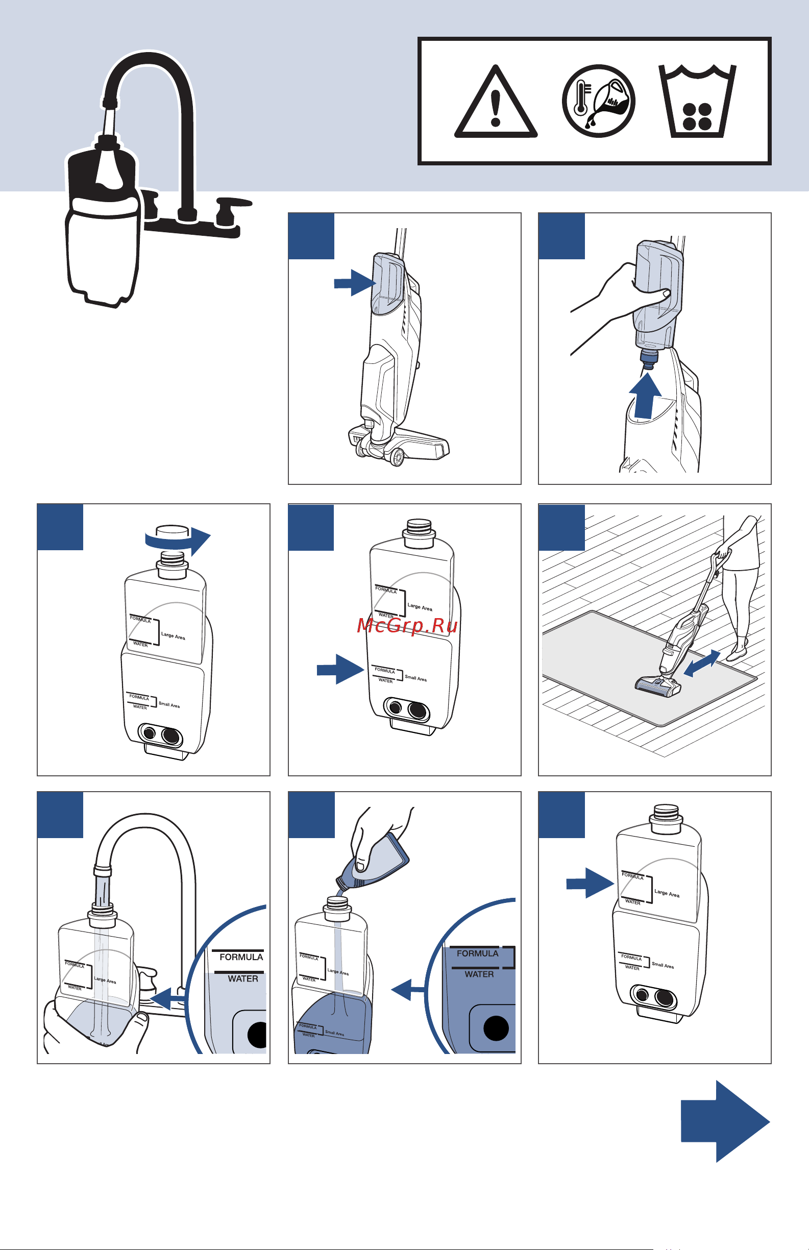 Bissell CrossWave Cordless 2582N Руководство по эксплуатации онлайн [7/16] 763771