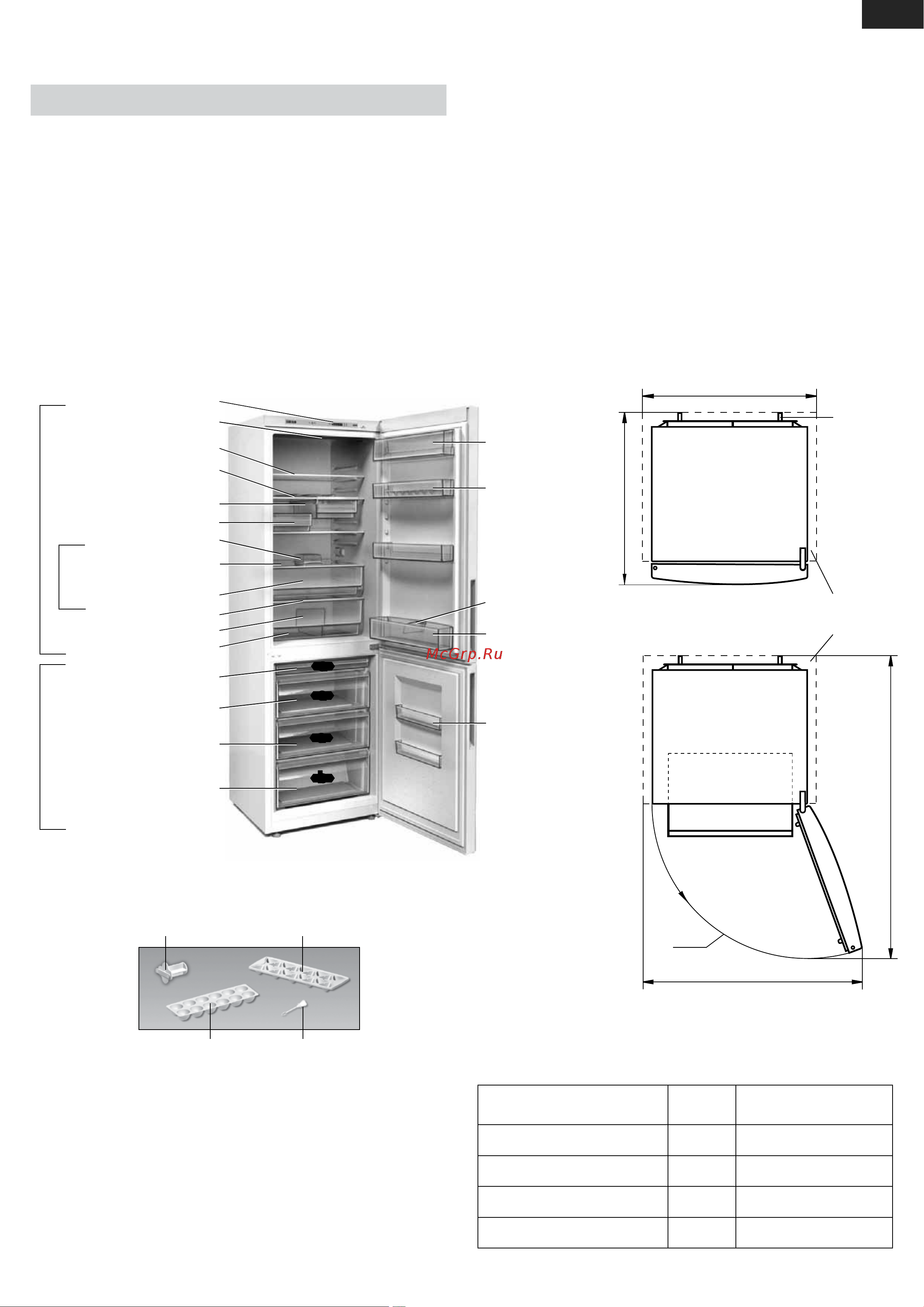 Атлант ATLANT ХМ 4624-181 [17/32] 1 pentru iluminarea în frigider este ...