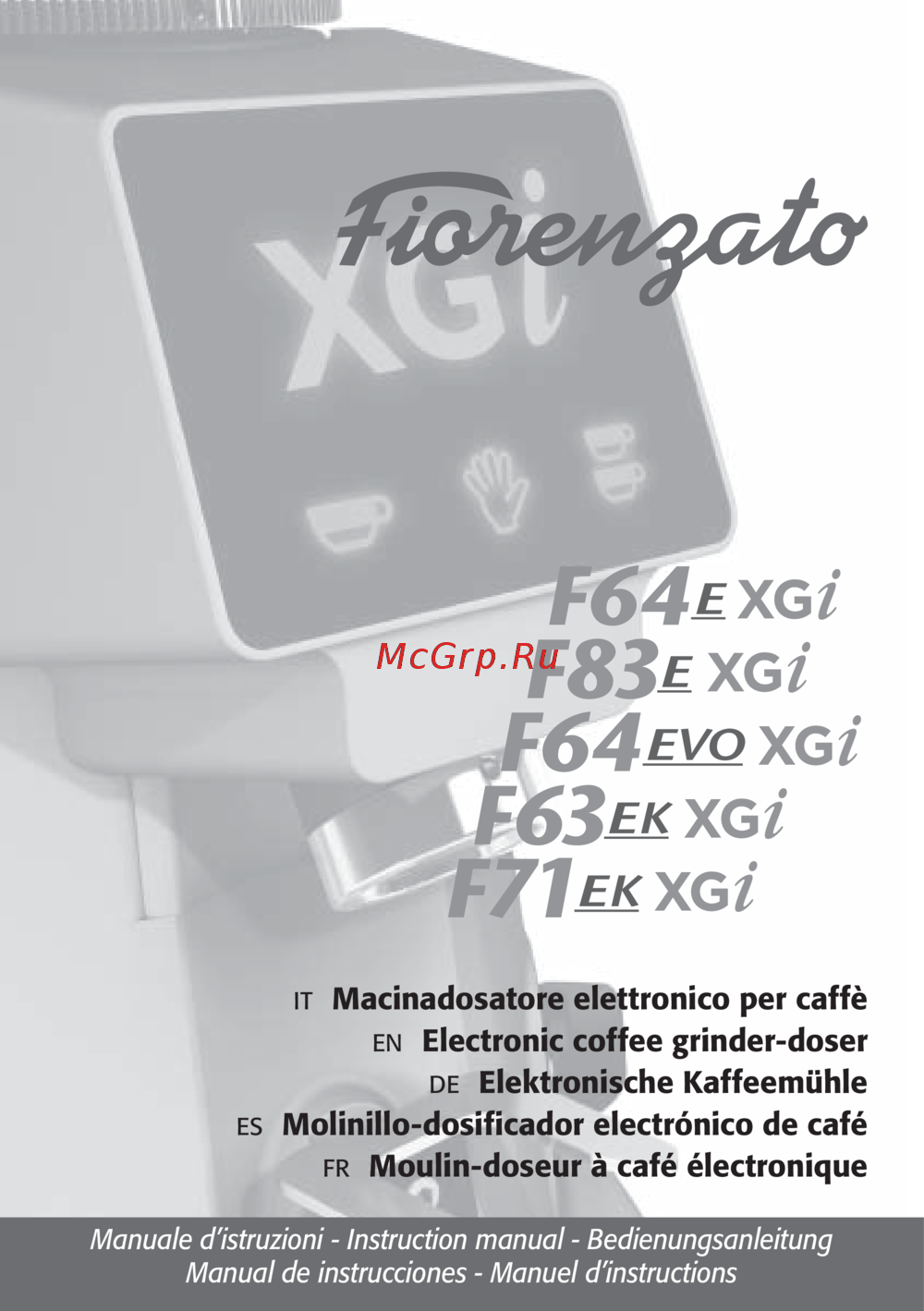 Fiorenzato F64 EVO XGi Руководство по эксплуатации