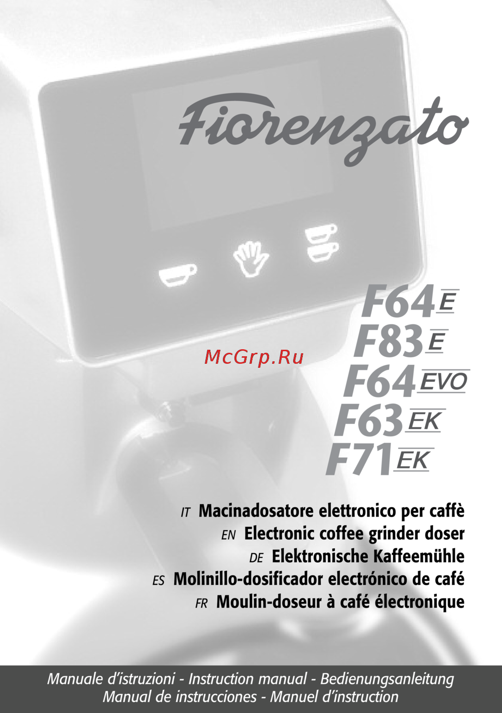 Fiorenzato F64 E Руководство по эксплуатации