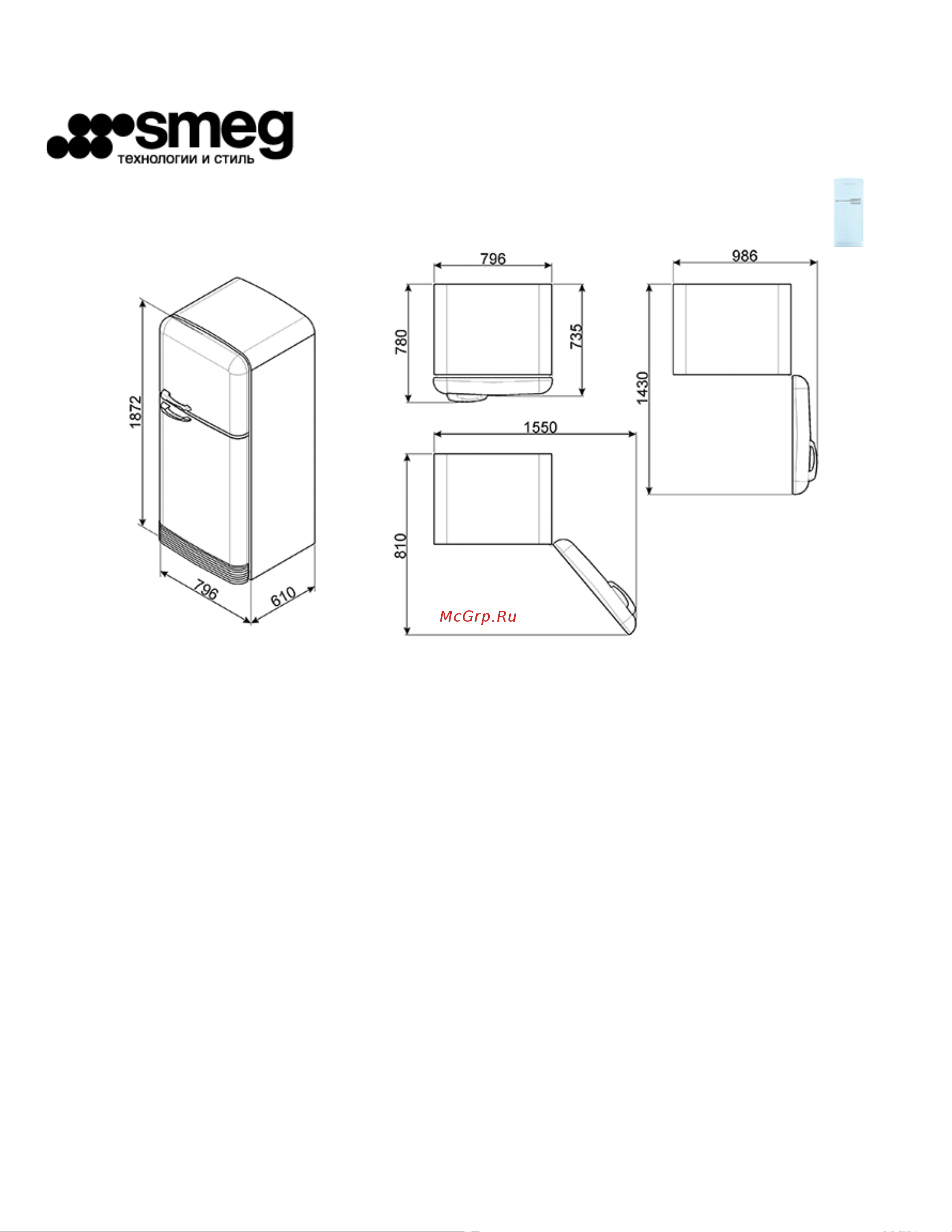 Smeg FAB50RBL [4/4] Fab50lpb