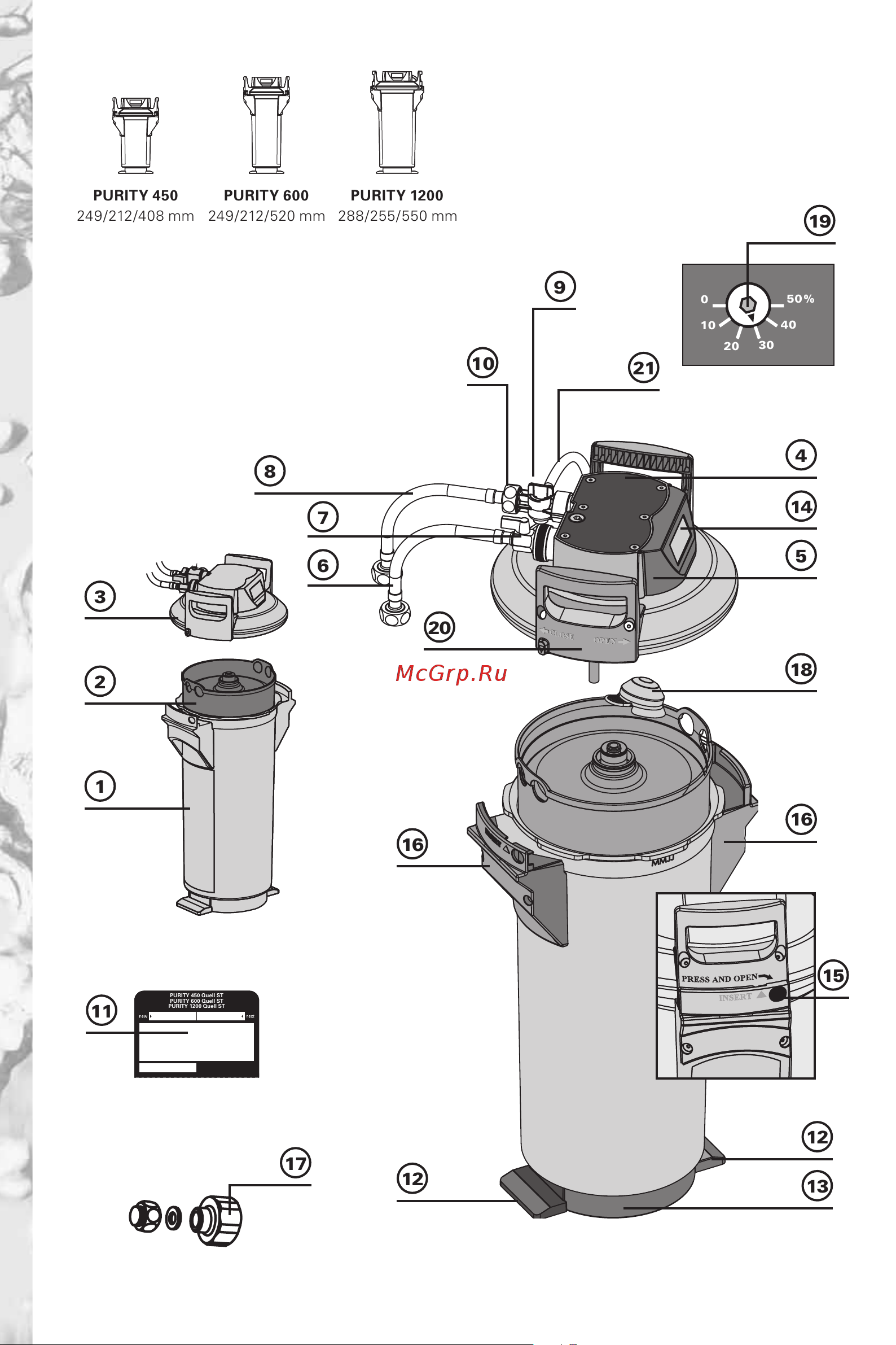 Brita PURITY 600 ST Руководство по эксплуатации онлайн [3/28] 764607