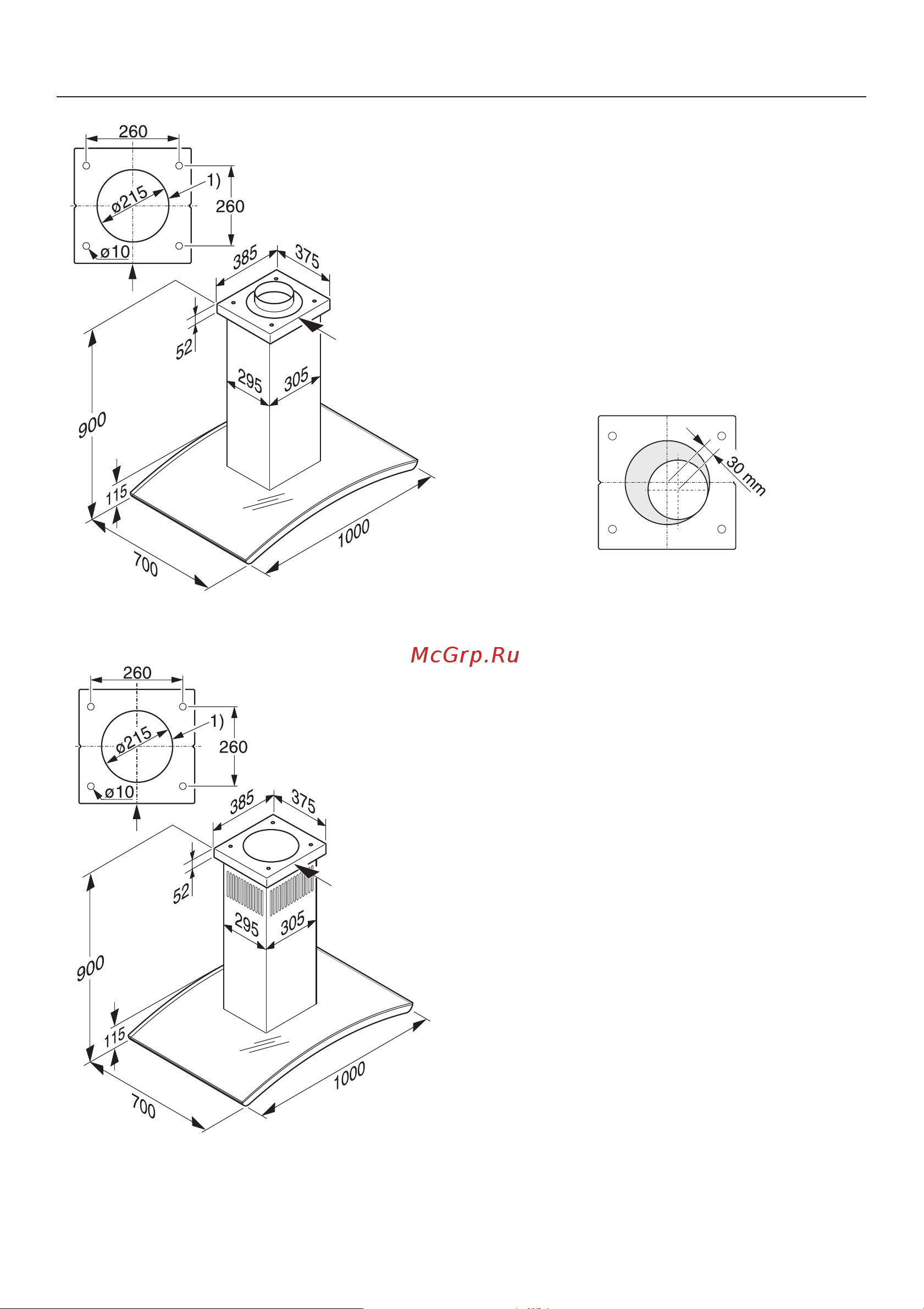 Miele DA5100D [29/44] Ðàçìåðû ïðèáîðà