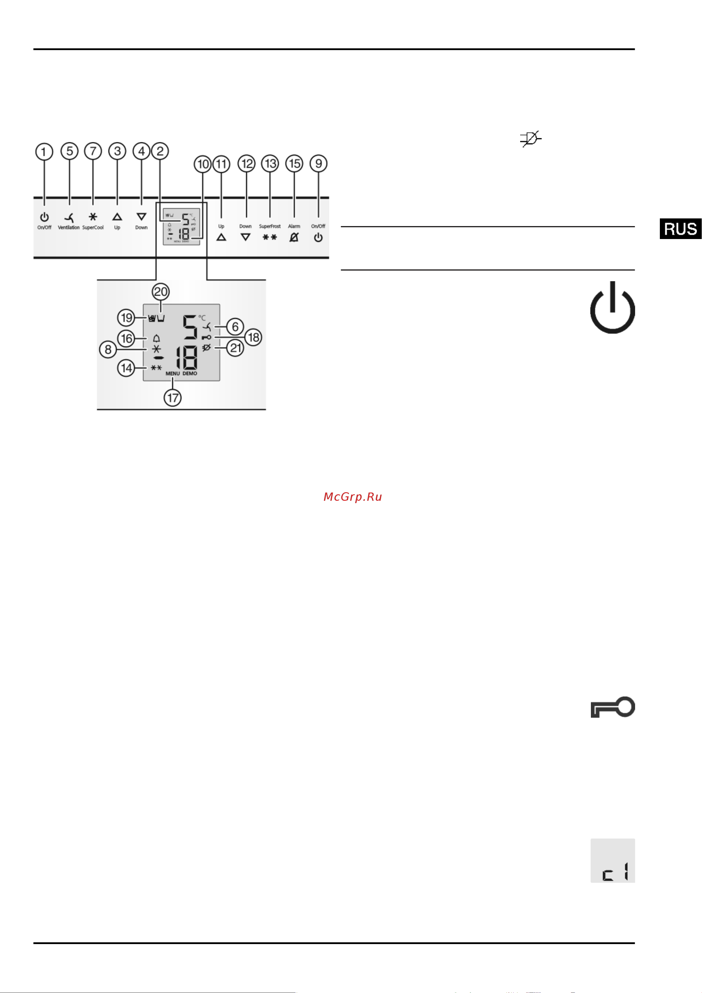Liebherr SBS 66I3 Premium BioFresh NoFrost [20/49] Органы управления и индикации
