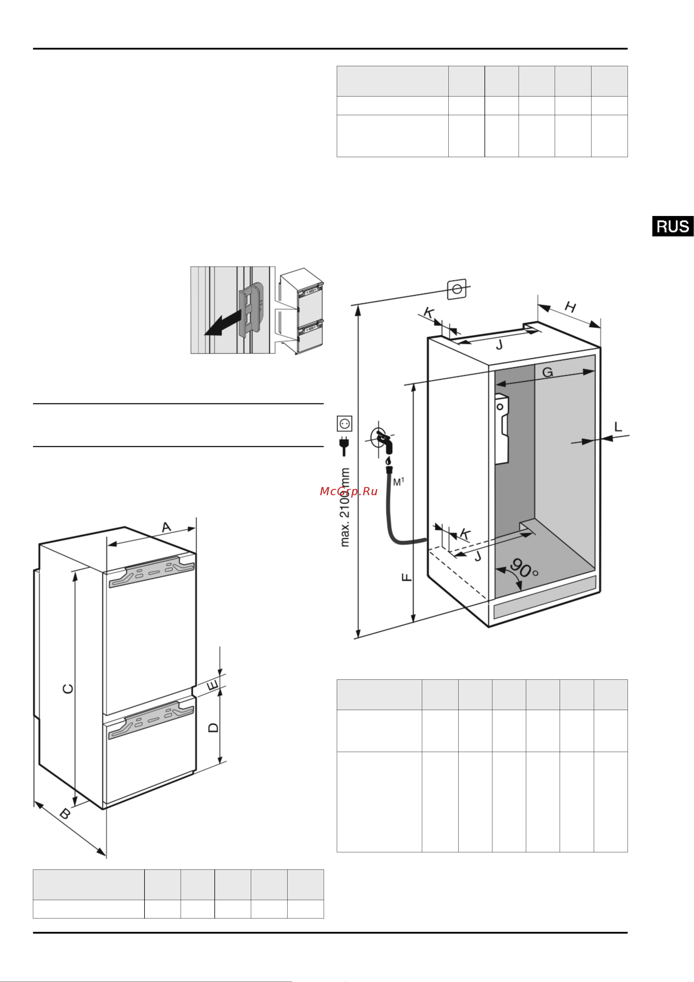 Liebherr SBS 66I3 Premium BioFresh NoFrost [3/49] Габаритные размеры