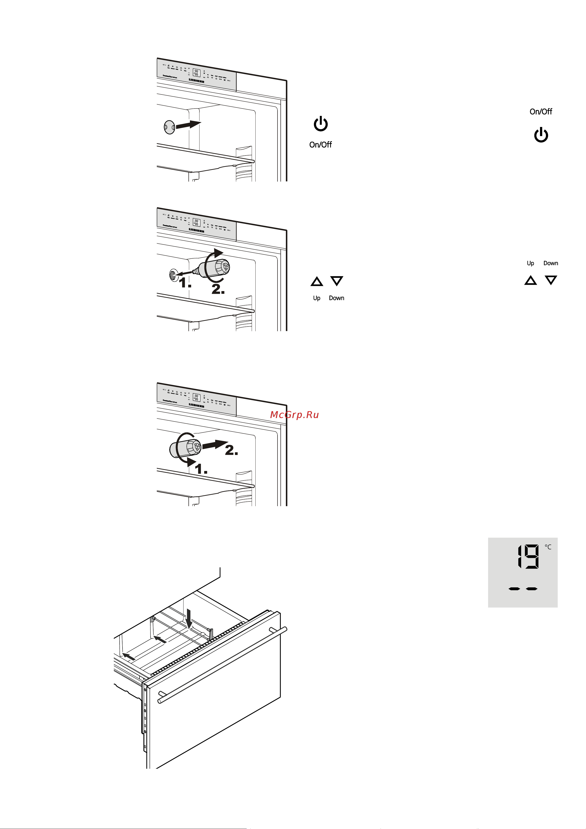 Liebherr ECBN 5066 Premium Plus NoFrost [5/15] Включение и выключение прибора