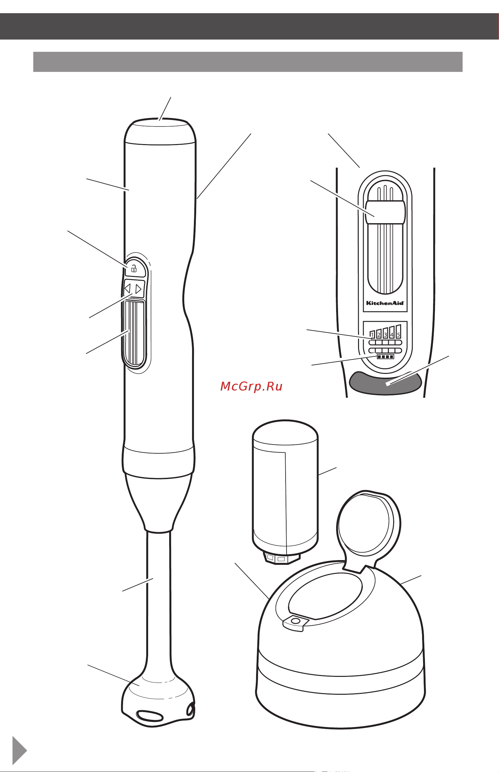 KitchenAid 5KHB3581EMS [5/19] Части блендера и их характеристики части блендера и их характеристики
