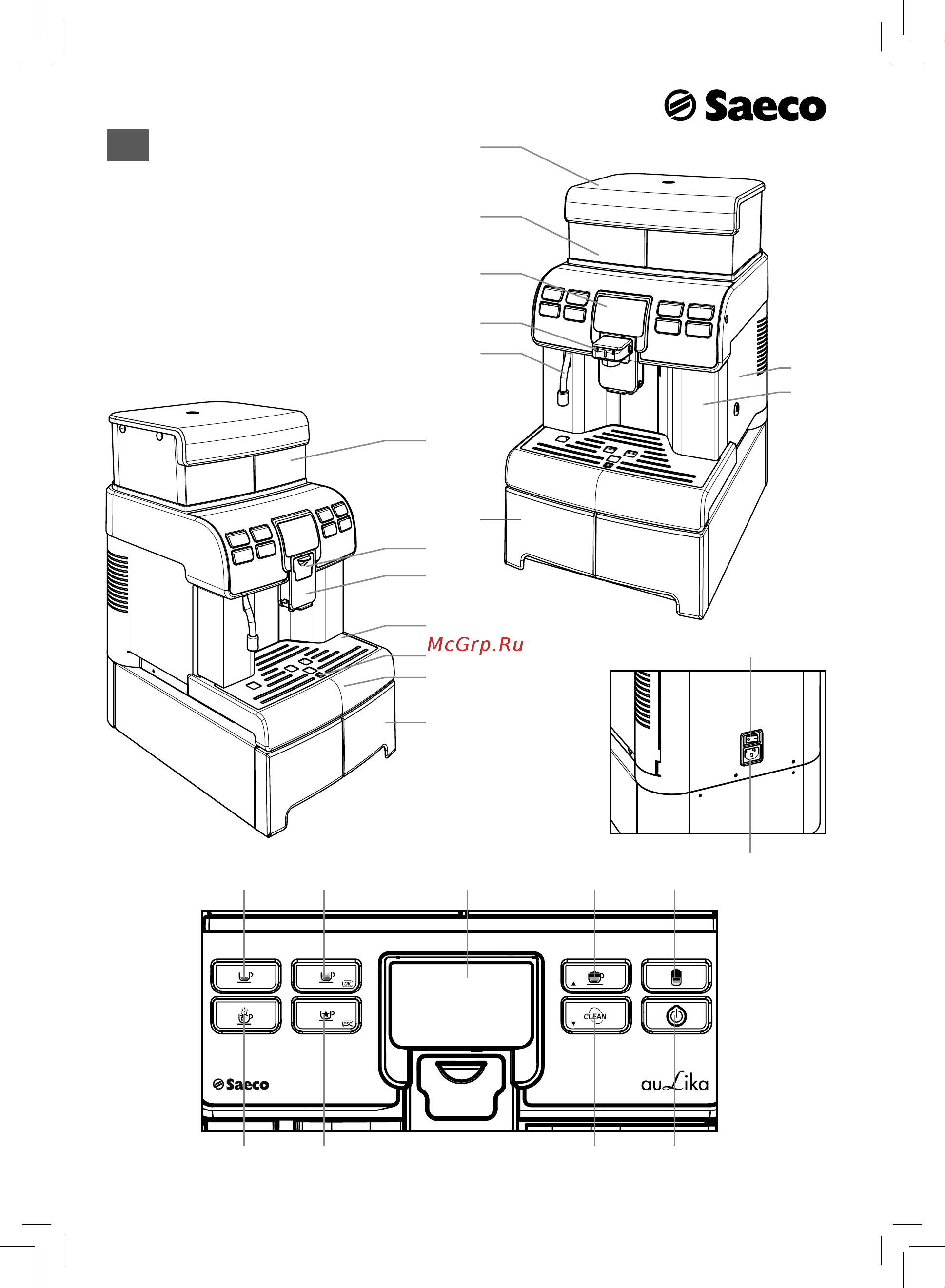 Saeco Aulika Top High Speed Cappuccino RI V2 Руководство по эксплуатации онлайн [2/68] 765930