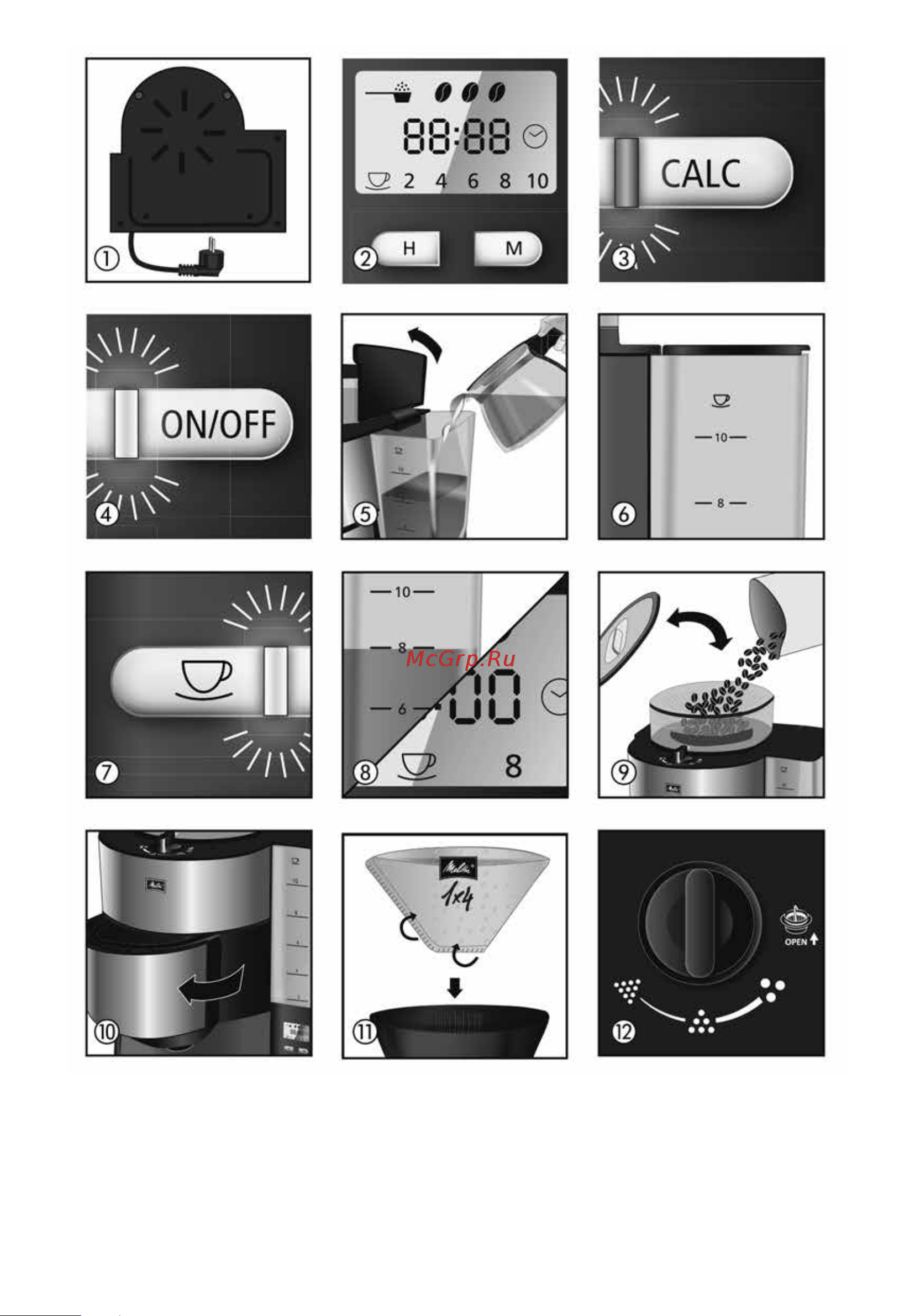 Melitta Aroma Fresh with Grinder Руководство по эксплуатации онлайн [4/12] 766197