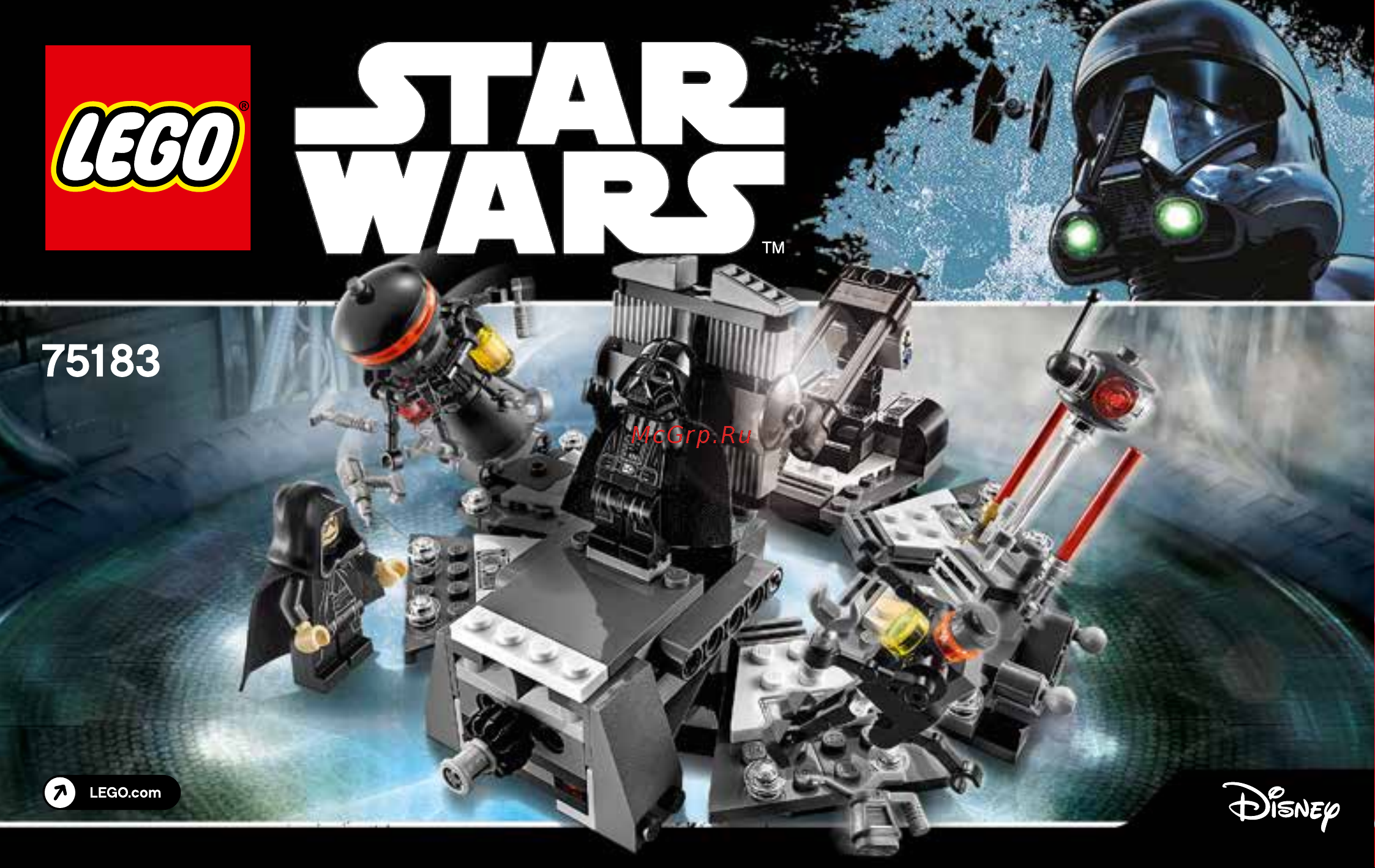 Lego Star Wars 75183 Превращение в Дарта Вейдера Руководство по эксплуатации онлайн