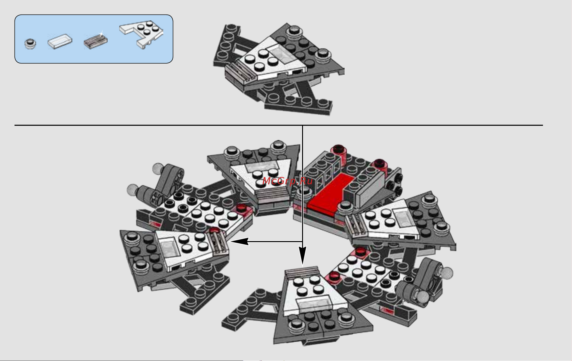 Lego Star Wars 75183 Превращение в Дарта Вейдера Руководство по эксплуатации онлайн [22/76] 767370