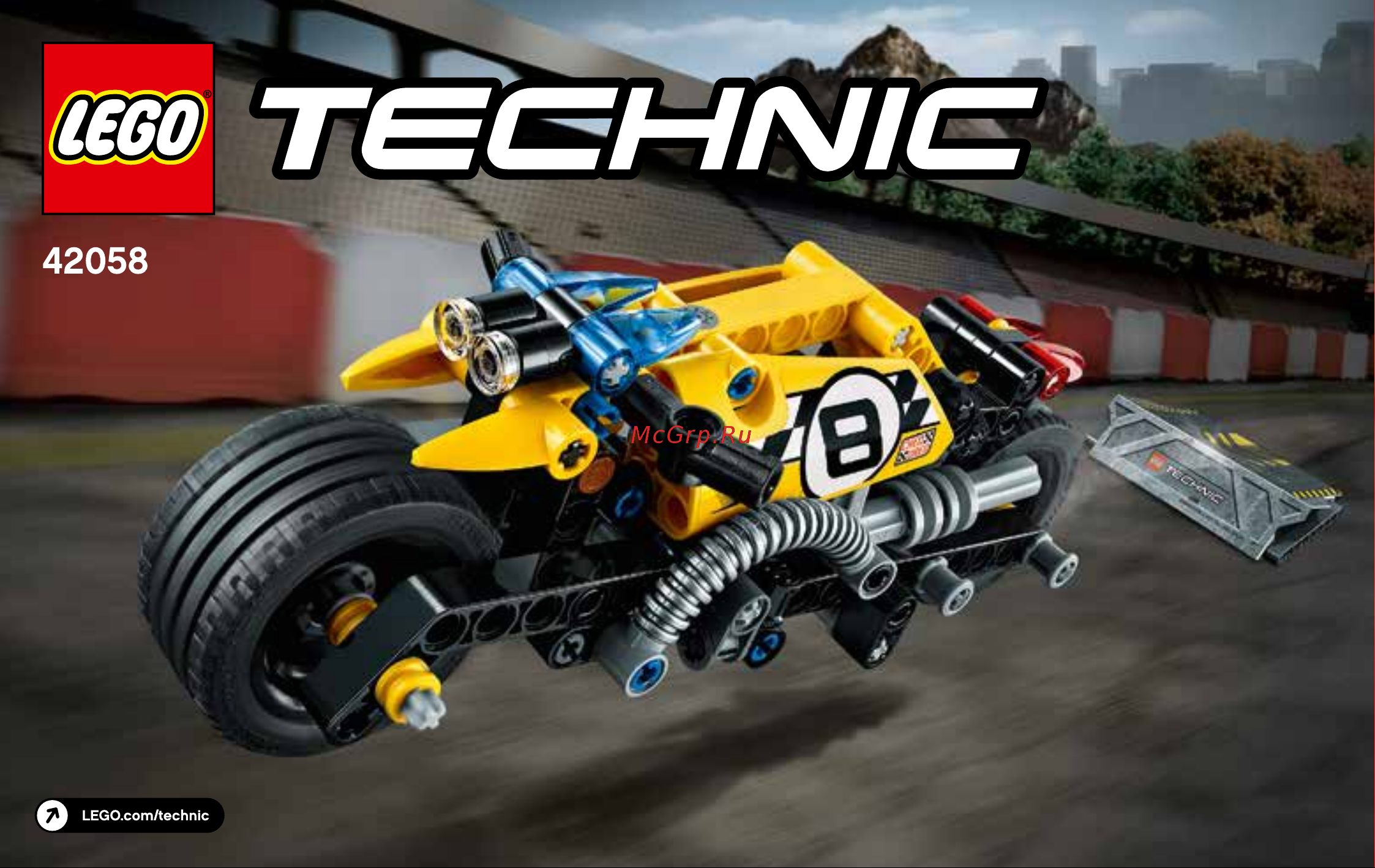 Lego Technic 42058 Stunt Bike (Мотоцикл для трюков) Руководство по эксплуатации онлайн
