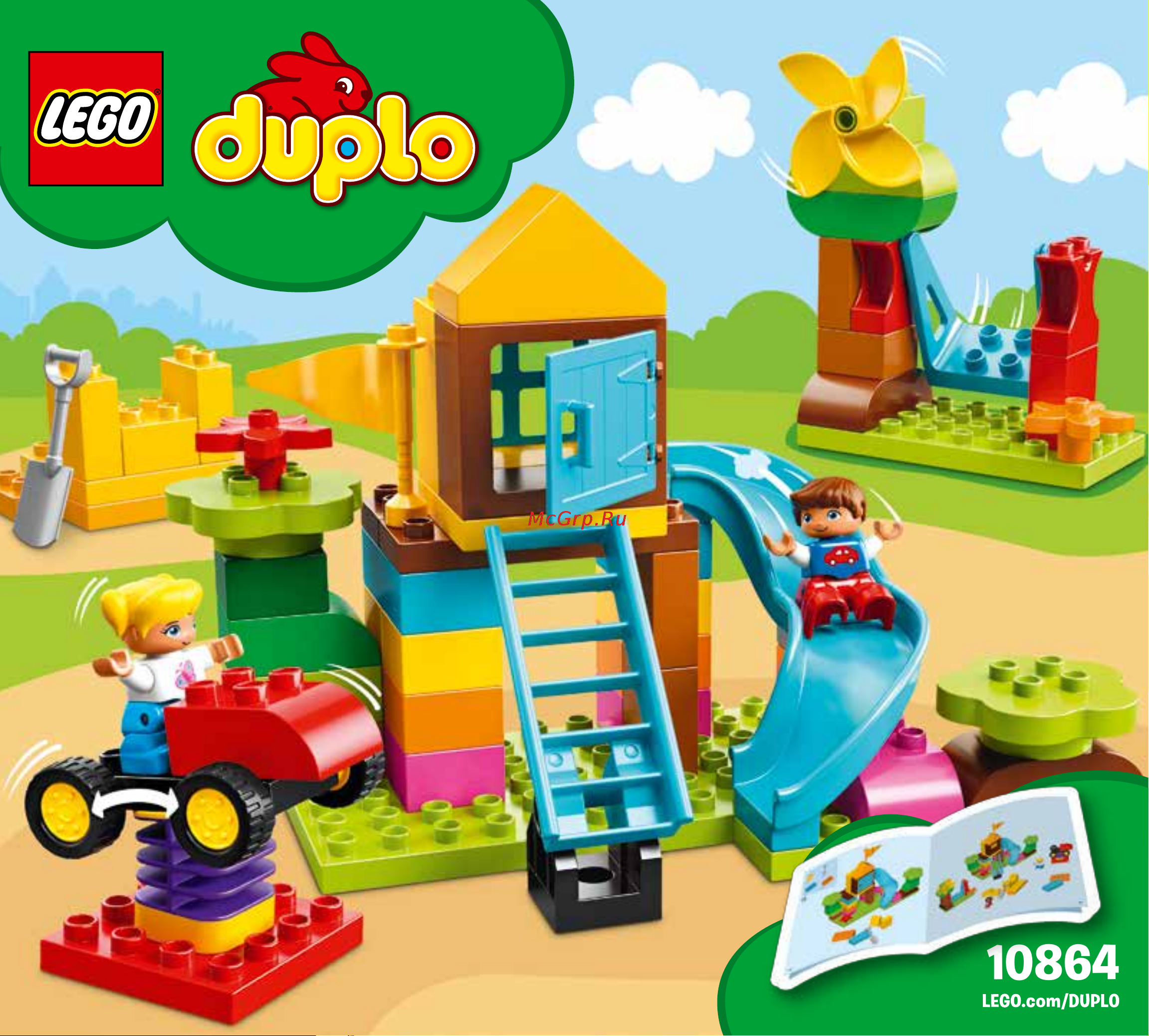 Lego DUPLO 10864 Large Playground Brick Box (Большая игровая площадка) Руководство по эксплуатации онлайн