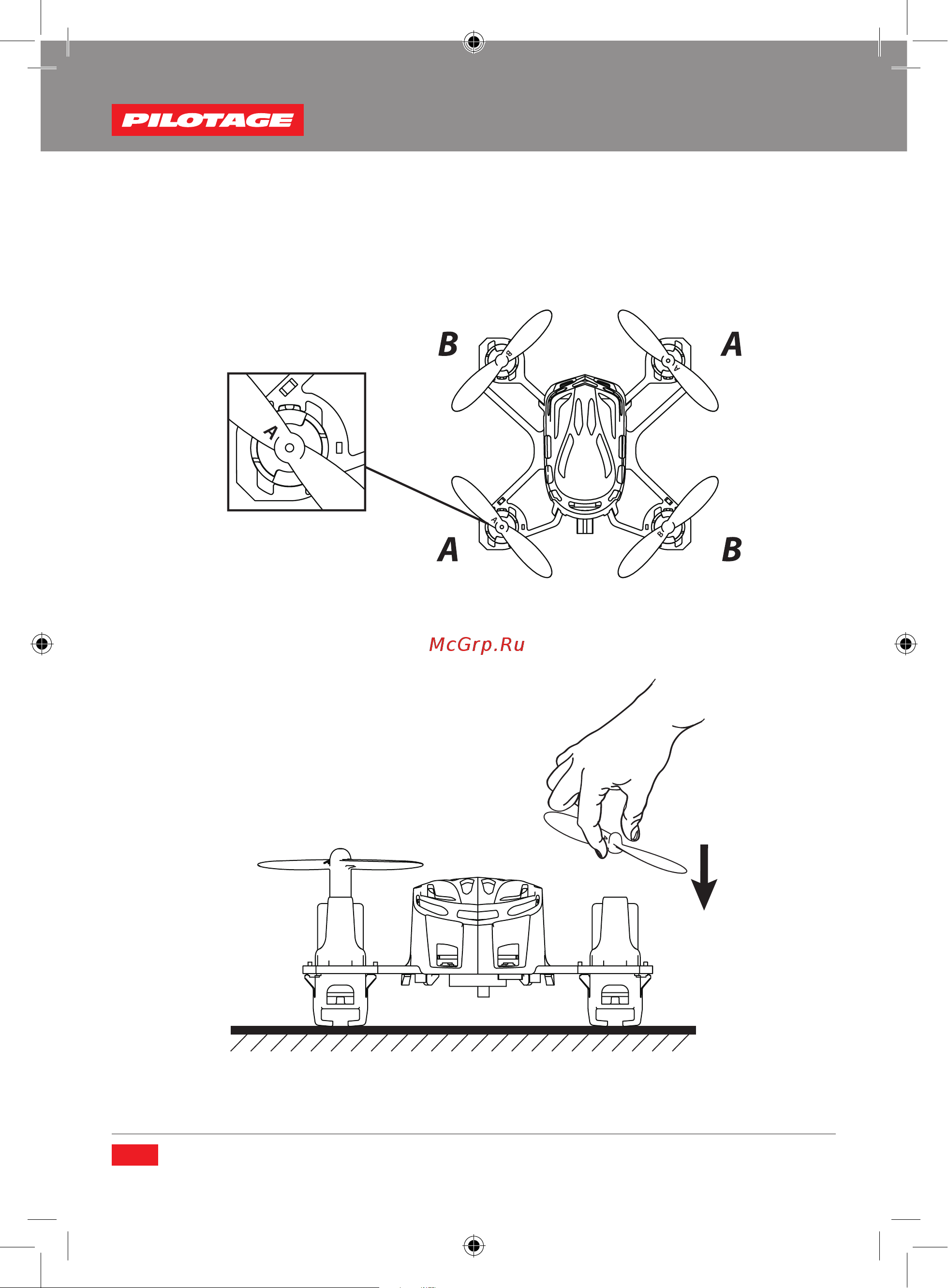 Pilotage Nano-X RC15772 [16/40] Propeller installation and removal