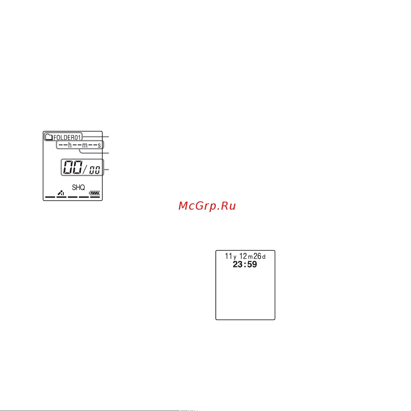 Sony ICD-PX312M [18/163] Настройка часов с помощью меню
