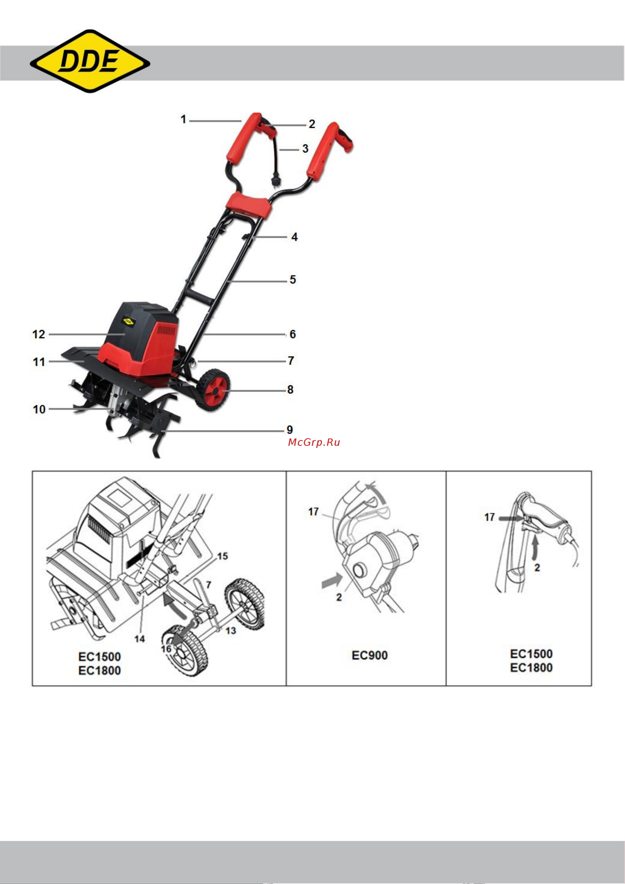 DDE EC1800 [3/6] Культиватор электрический
