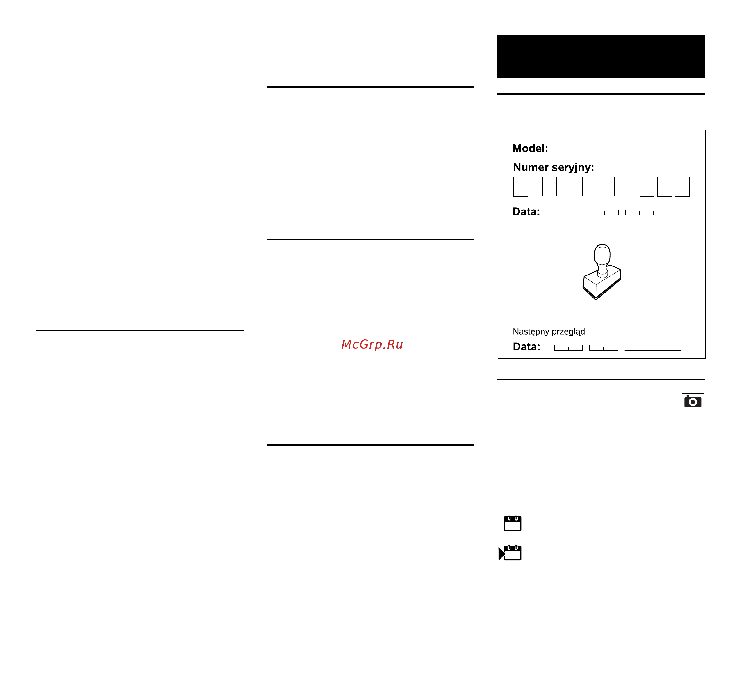 Viking MB 448.1 VC [234/259] Plan czynności serwisowych