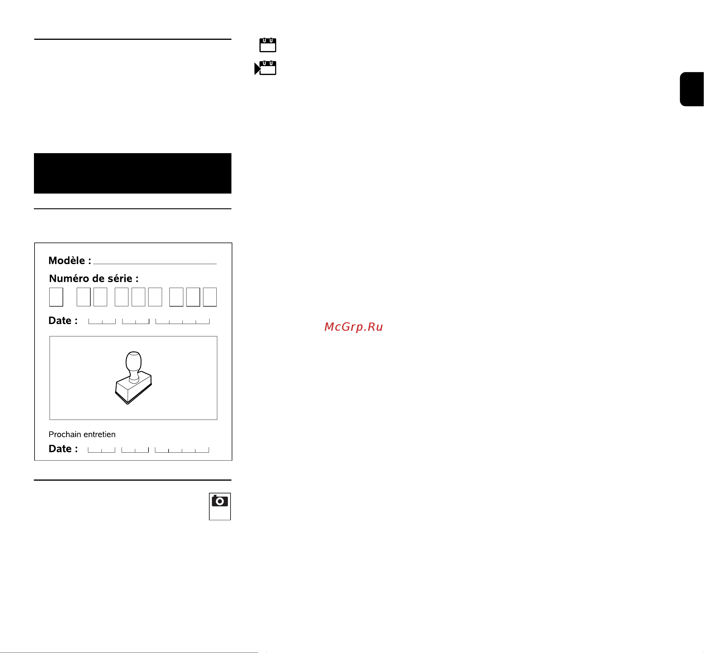 Viking MB 448.1 VC [51/259] Feuille d entretien