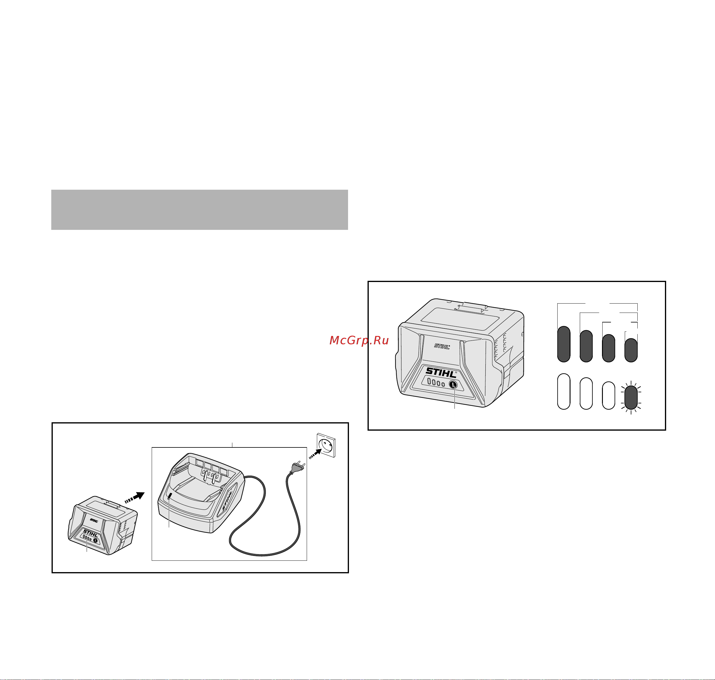 Stihl MSA 120 C-BQ 12 [114/372] Akumulatora uzlāde un gaismas diodes
