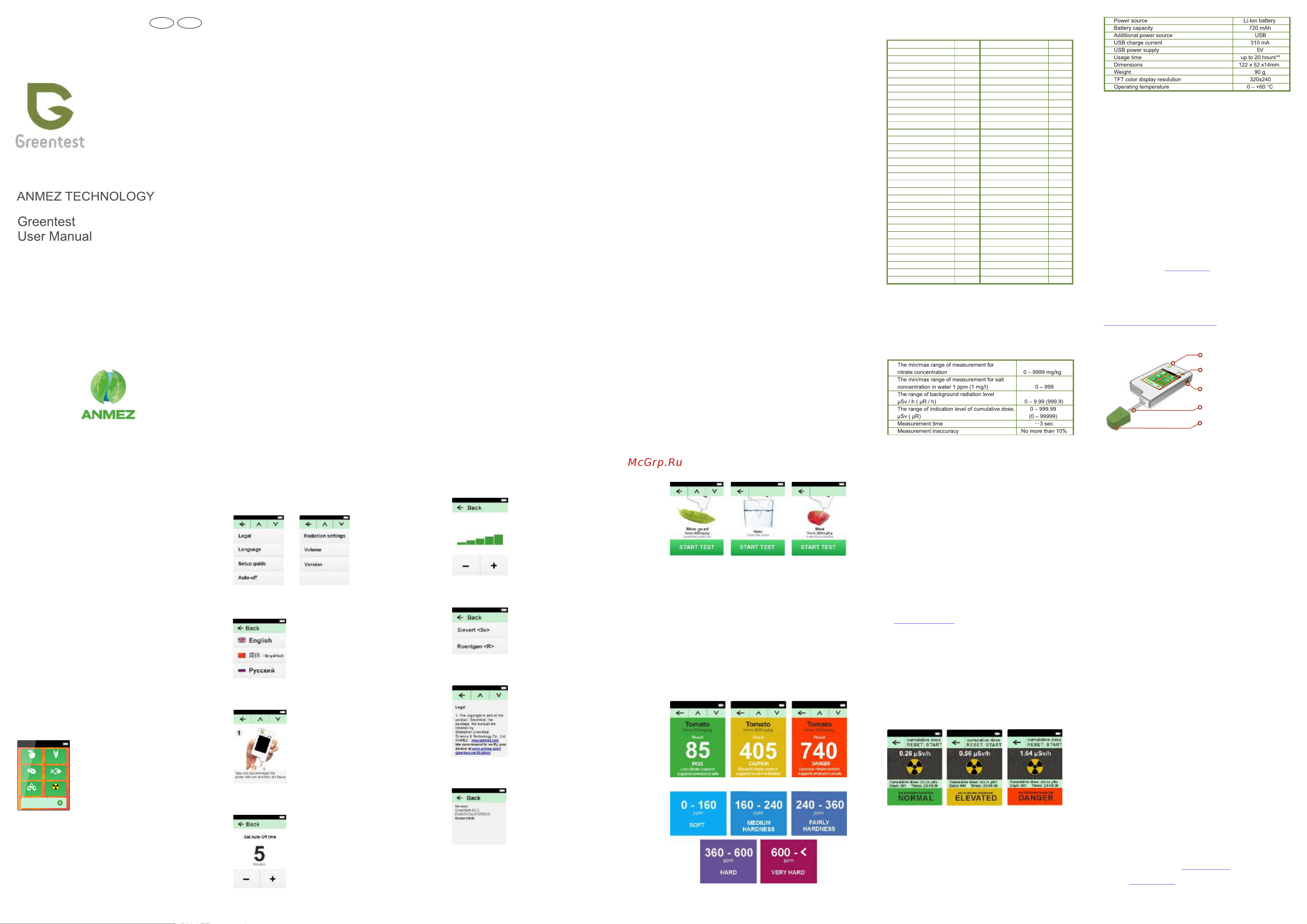 GREENTEST 2 FB0132 [2/2] Инструкция по применению прибора greentest