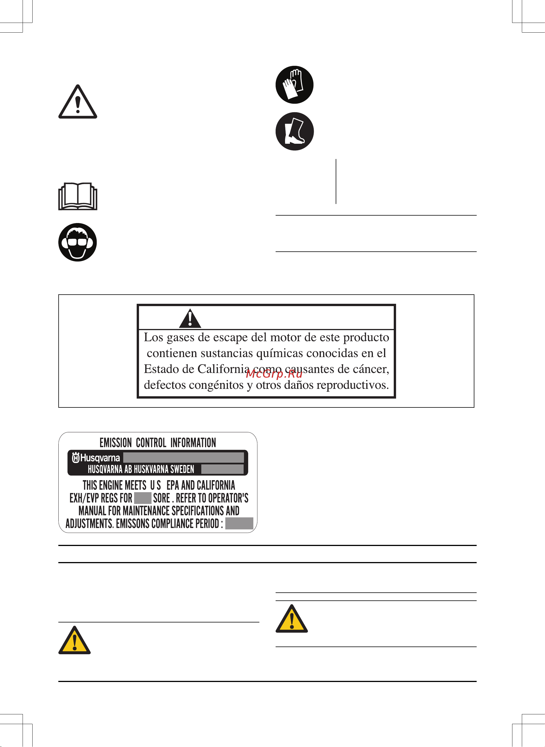 Husqvarna 522HDR75S [18/68] Advertencia