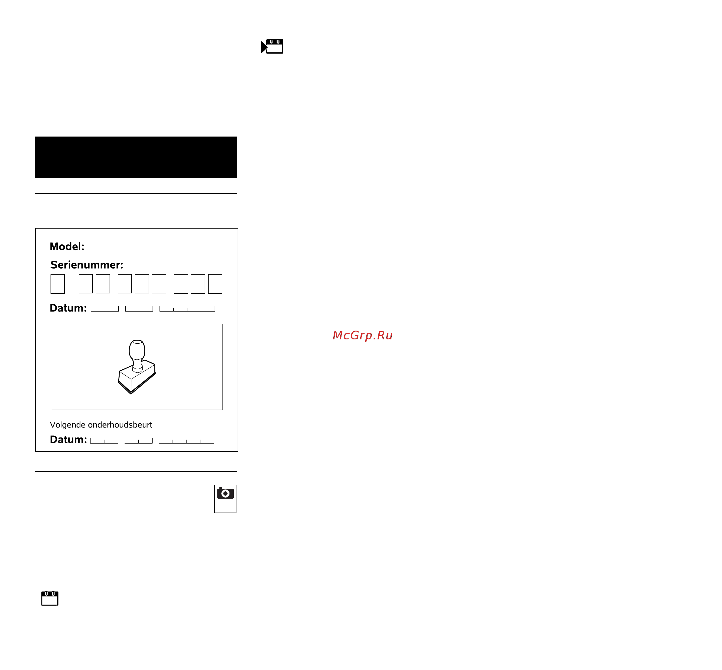 Viking MA-235.0 [78/154] Onderhoudsschema