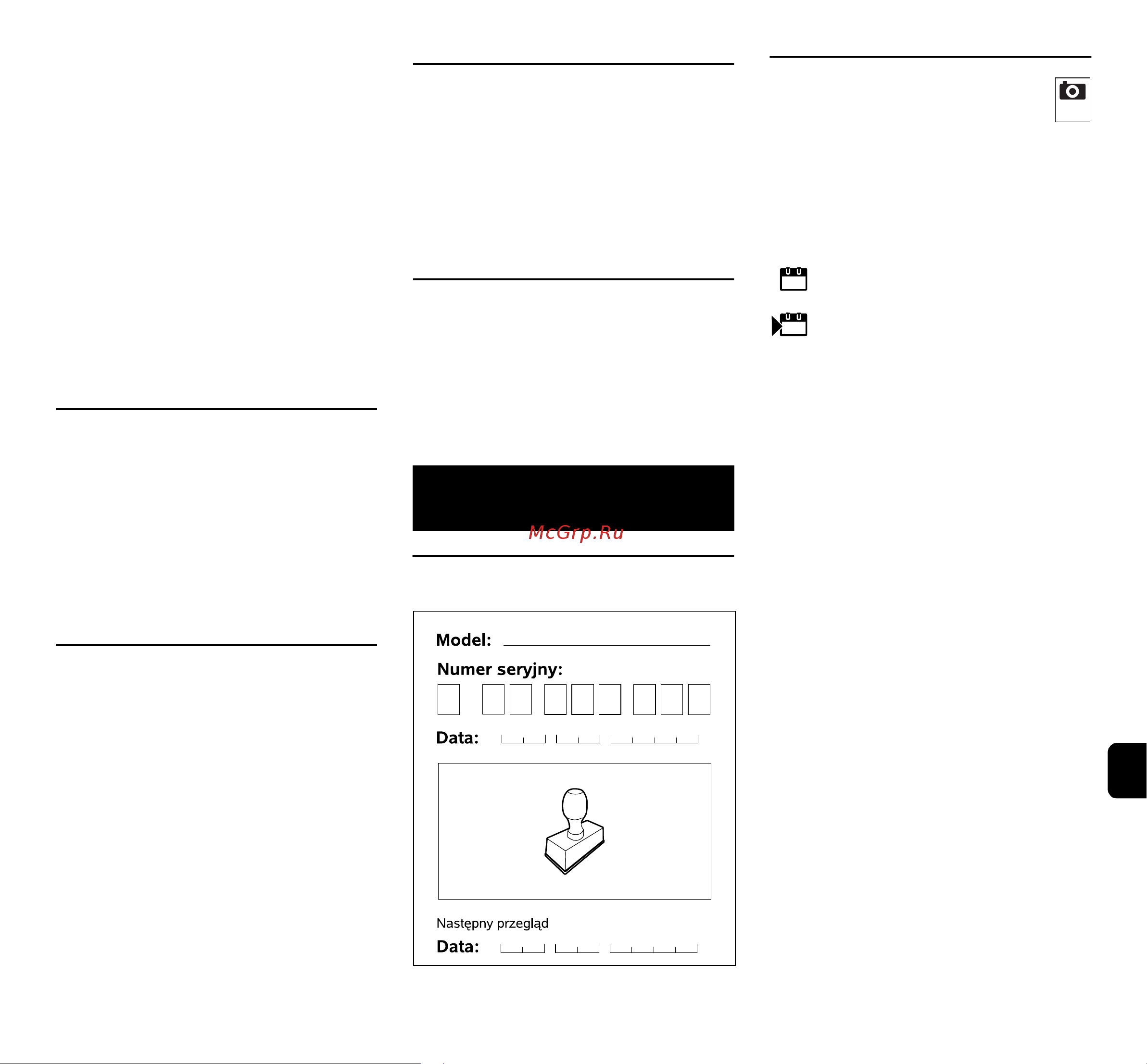Viking MB 4.1 RTP [239/352] Plan czynno ci serwisowych