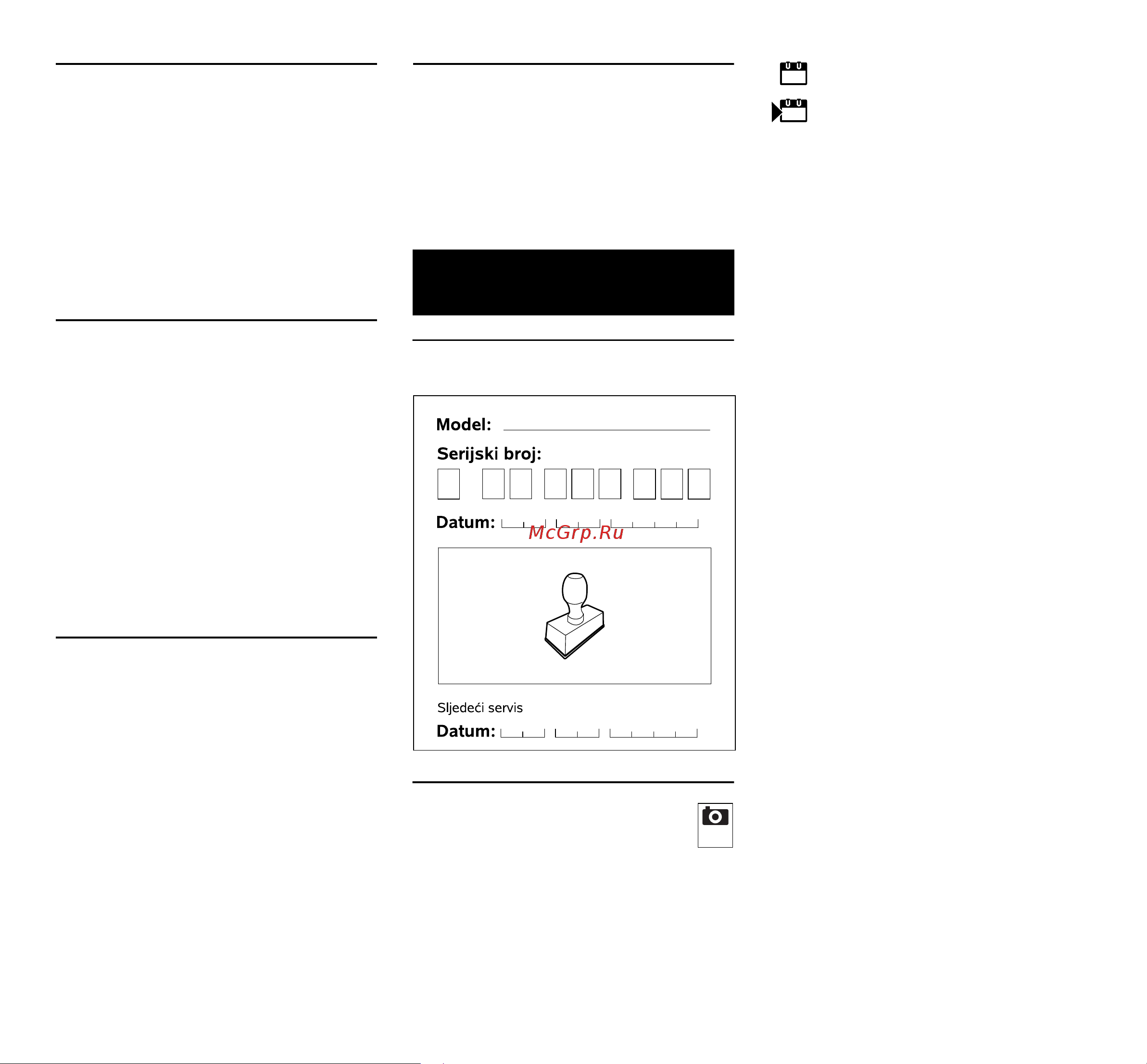 Viking MB 4.1 RTP [276/352] Servisni plan