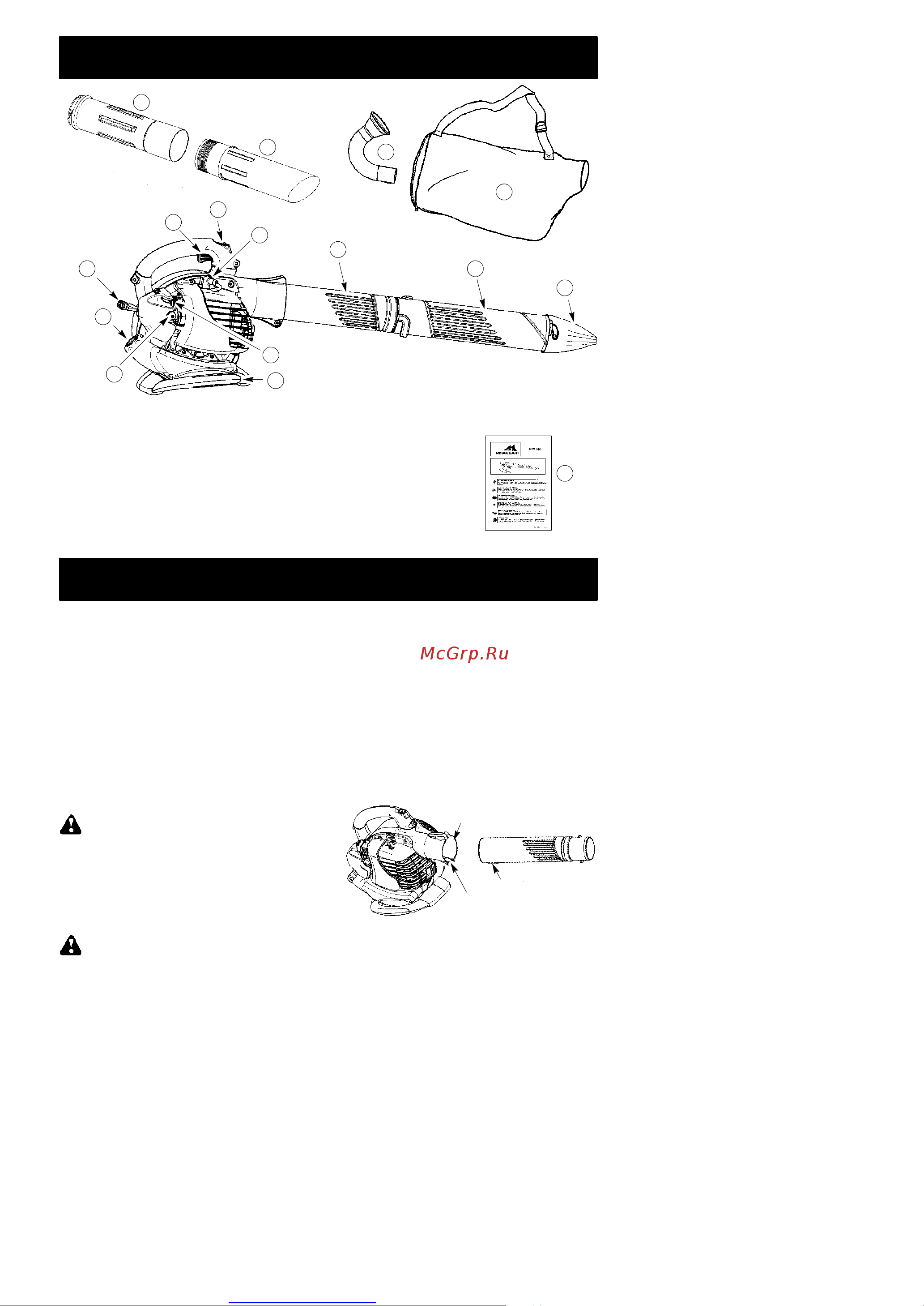 McCulloch GBV325 [4/12] More user manuals on