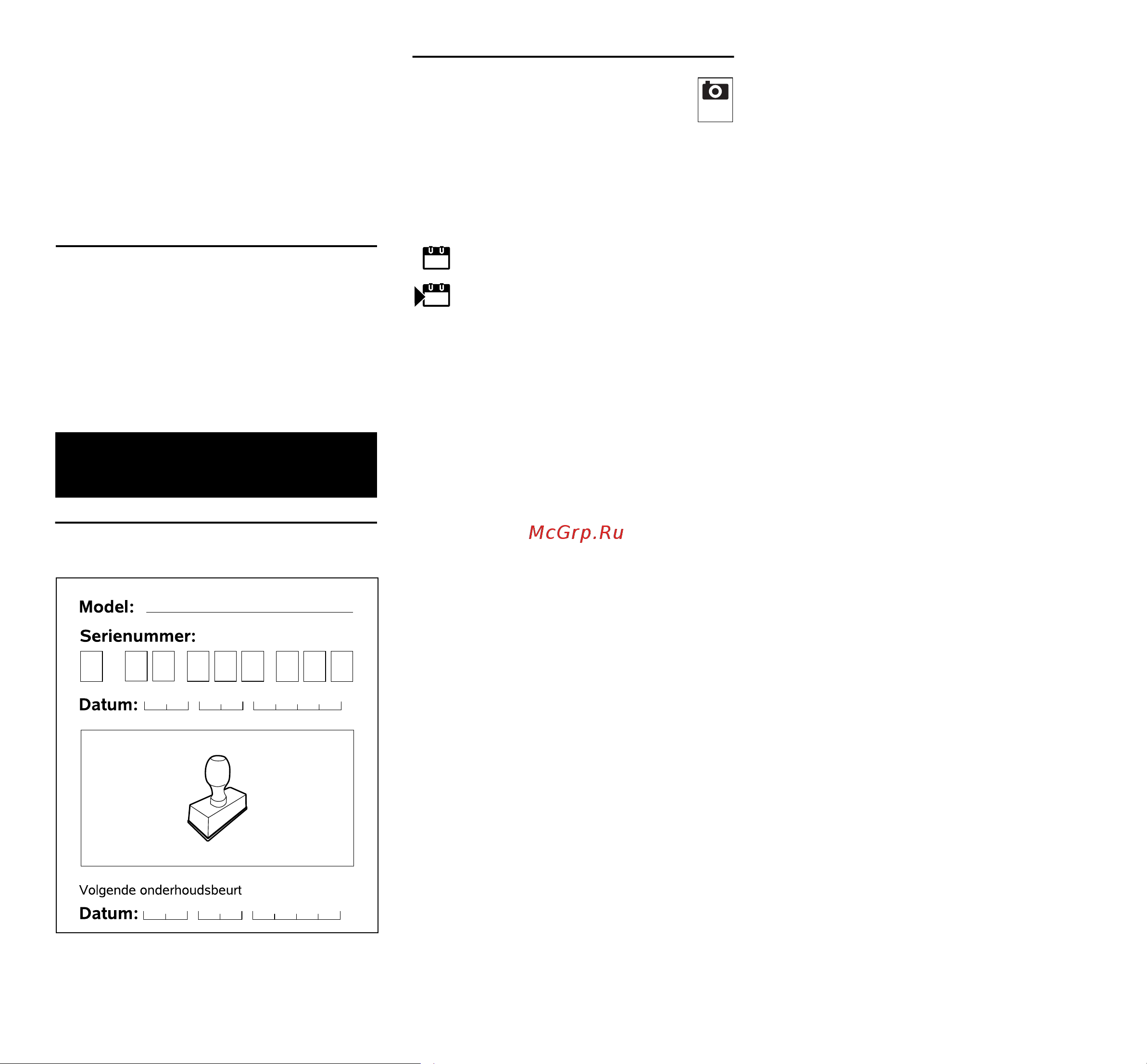 Viking MB 443.1 [72/259] Onderhoudsschema