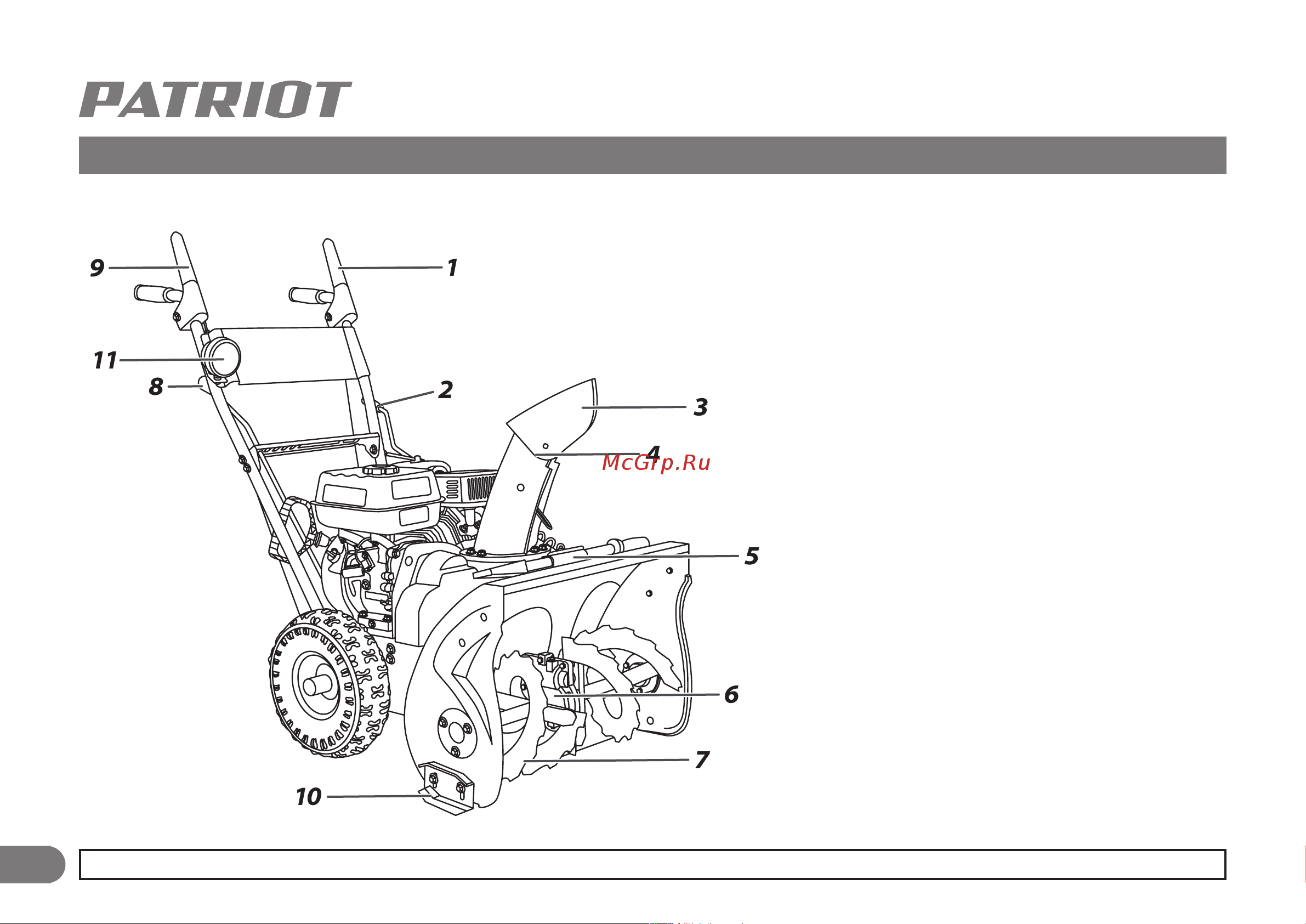 Patriot PS603 [6/32] Устройство бензинового снегоуборщика