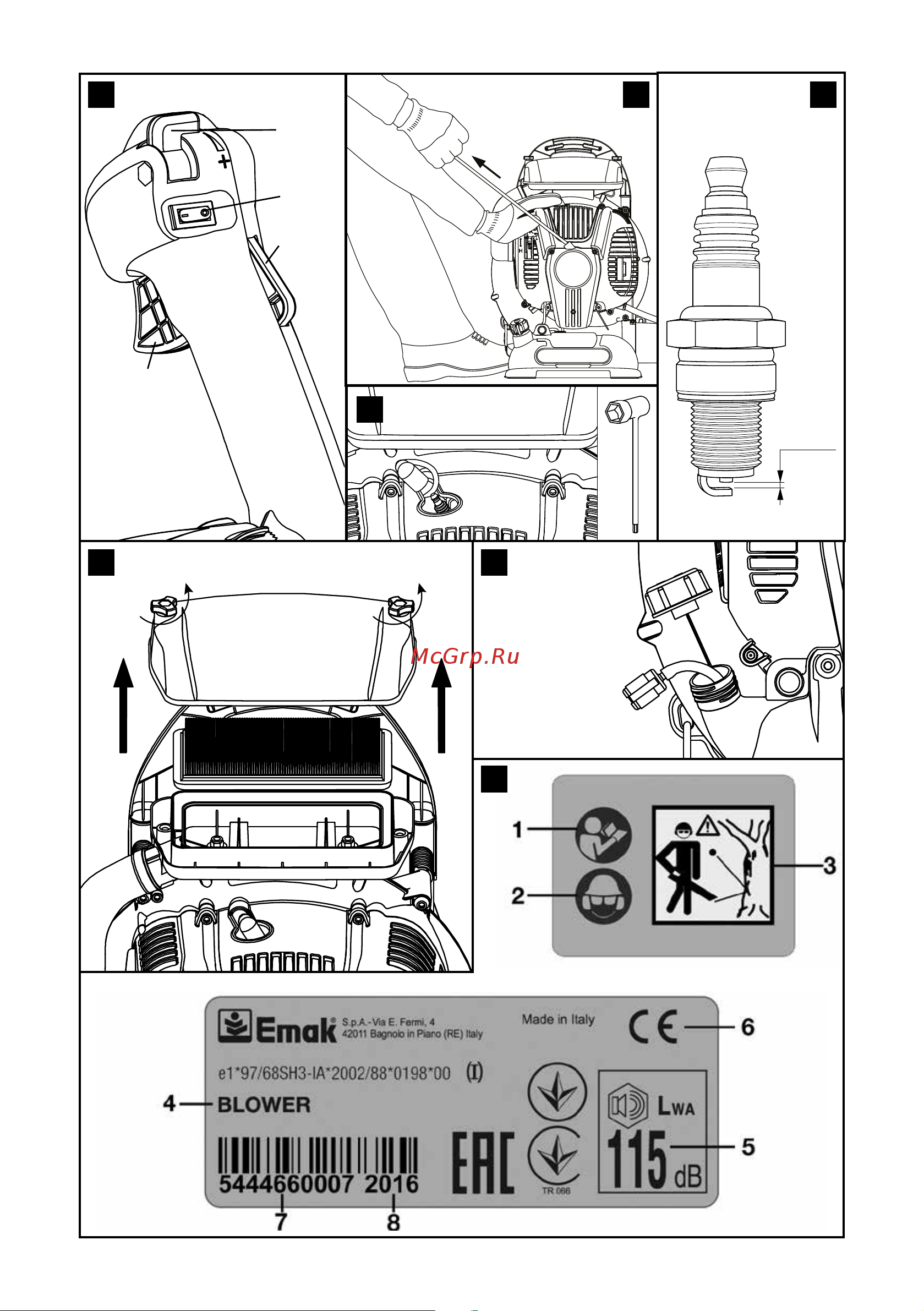Oleo-Mac BV900 Руководство по эксплуатации онлайн [5/200] 768808