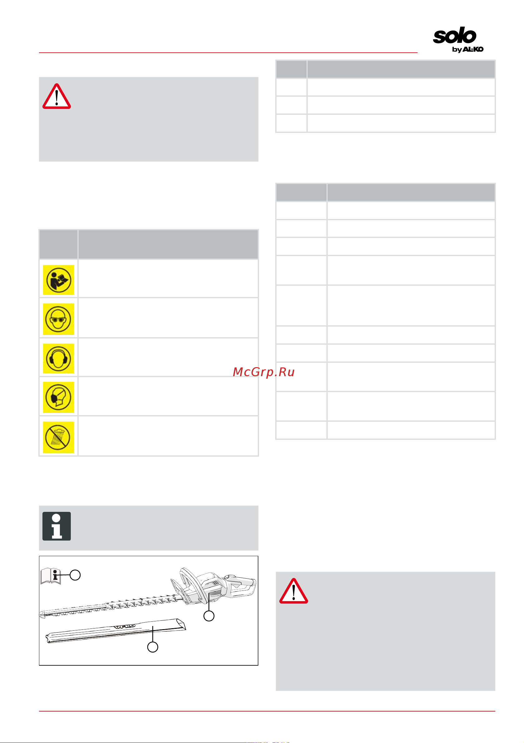 Al-Ko HT 4260 [25/300] General safety instructions for power tools