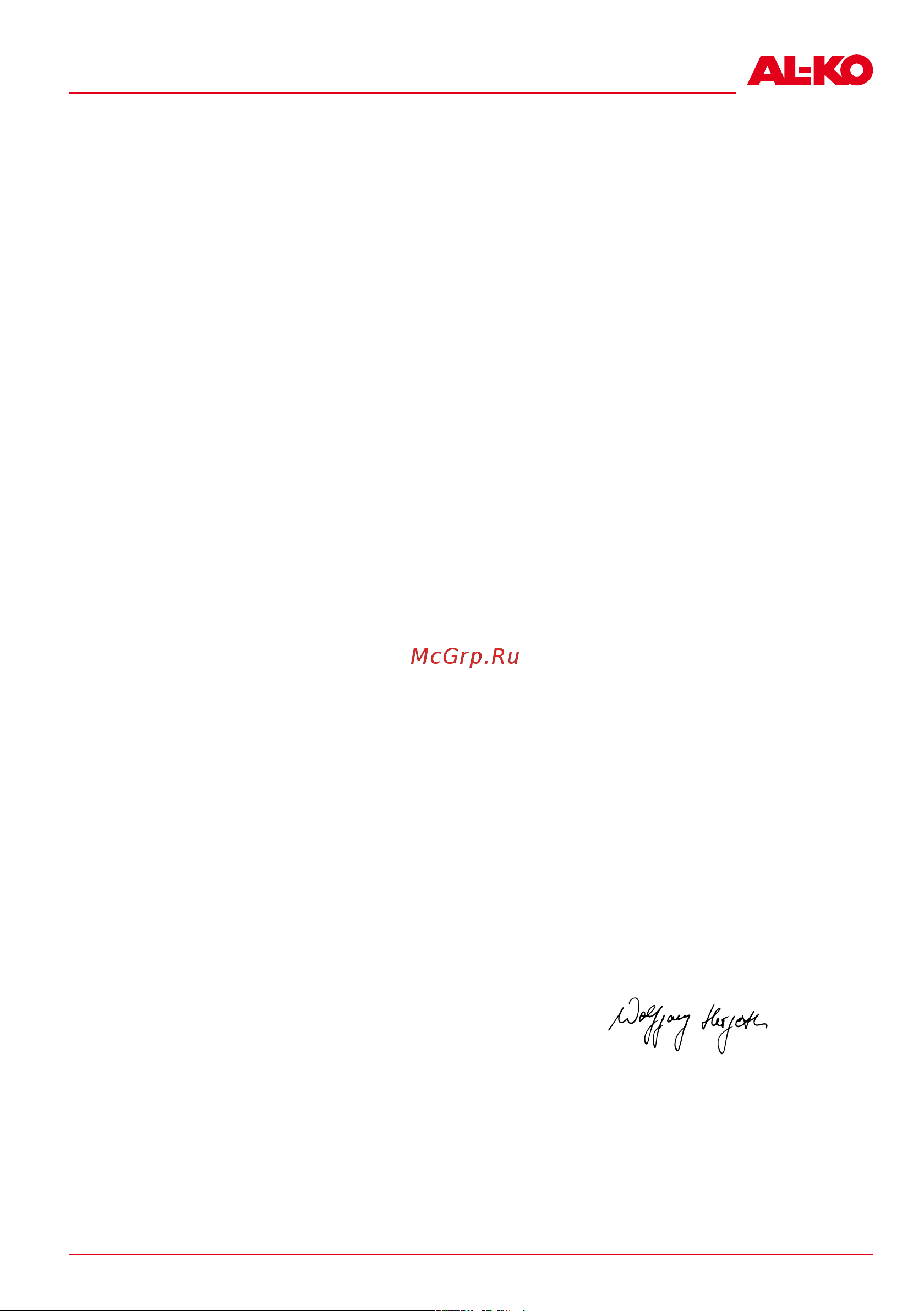 Al-Ko Easy Flex [59/232] Garantía
