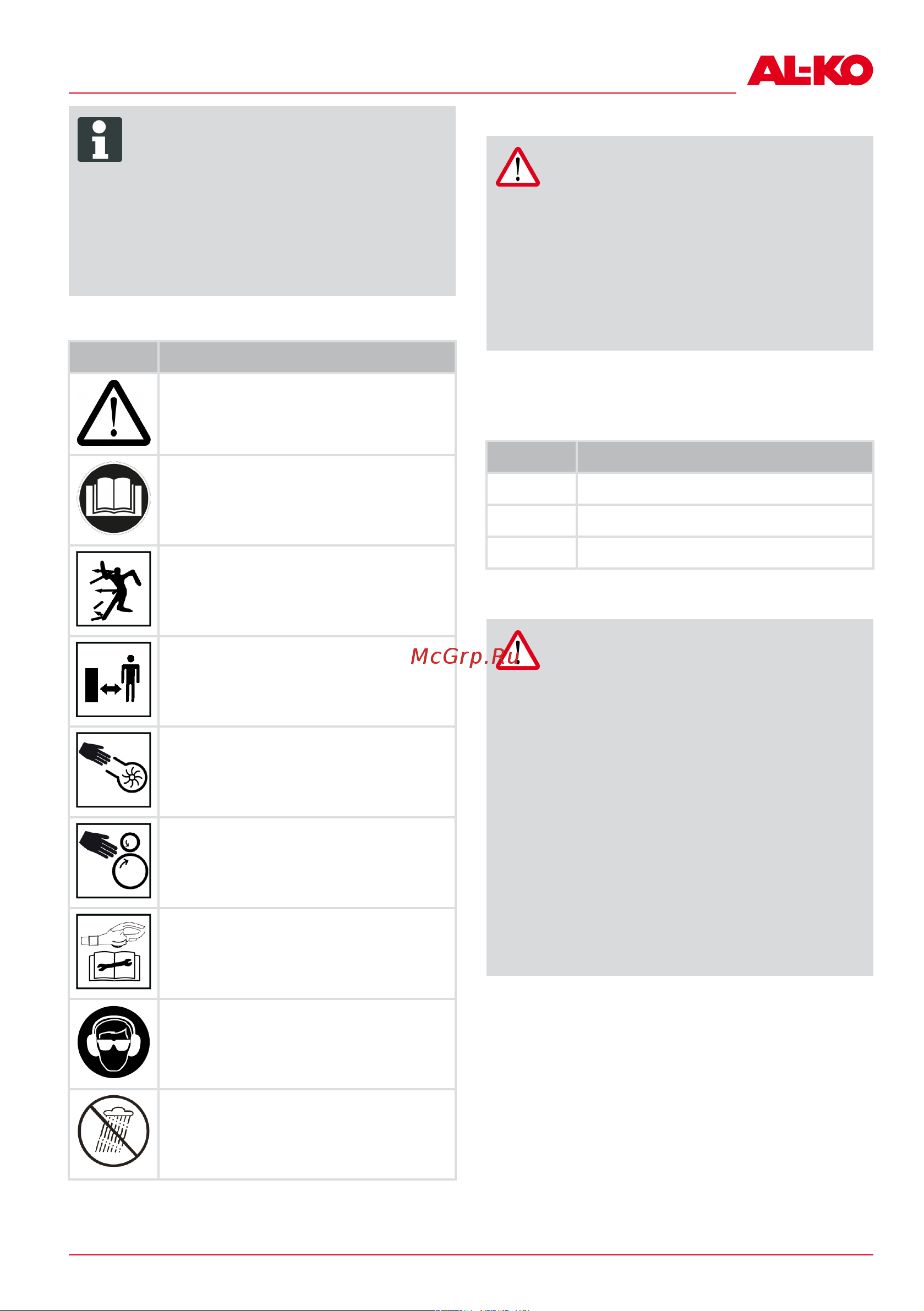 Al-Ko LB 2060 [53/300] Consignes de sécurité