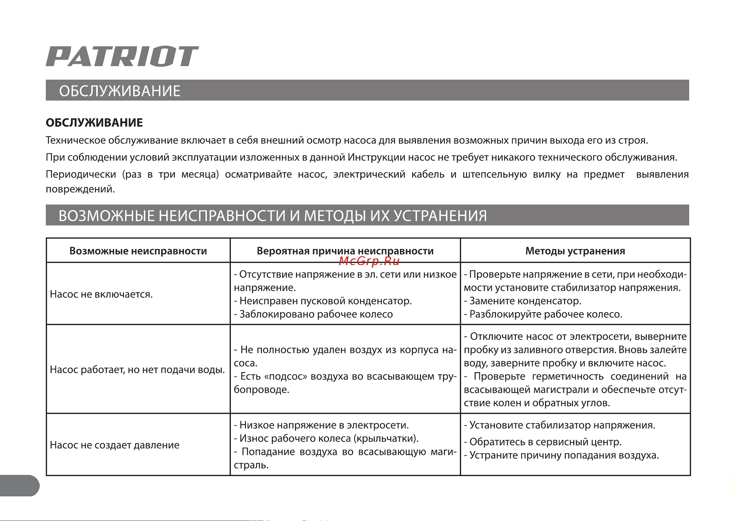 Patriot QB70 Руководство по эксплуатации онлайн [9/11] 768885