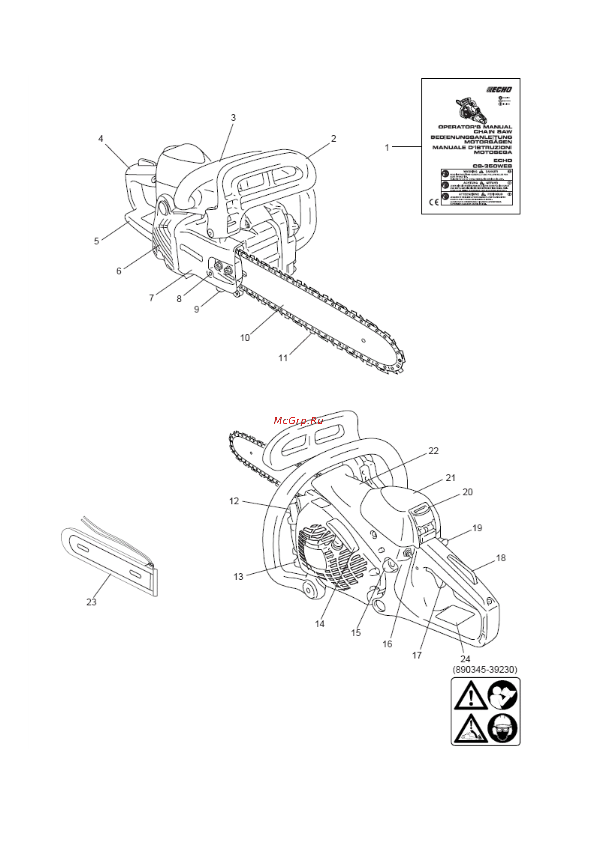 ECHO INCORPORATED ECHO CS-350WES [16/50] Описание