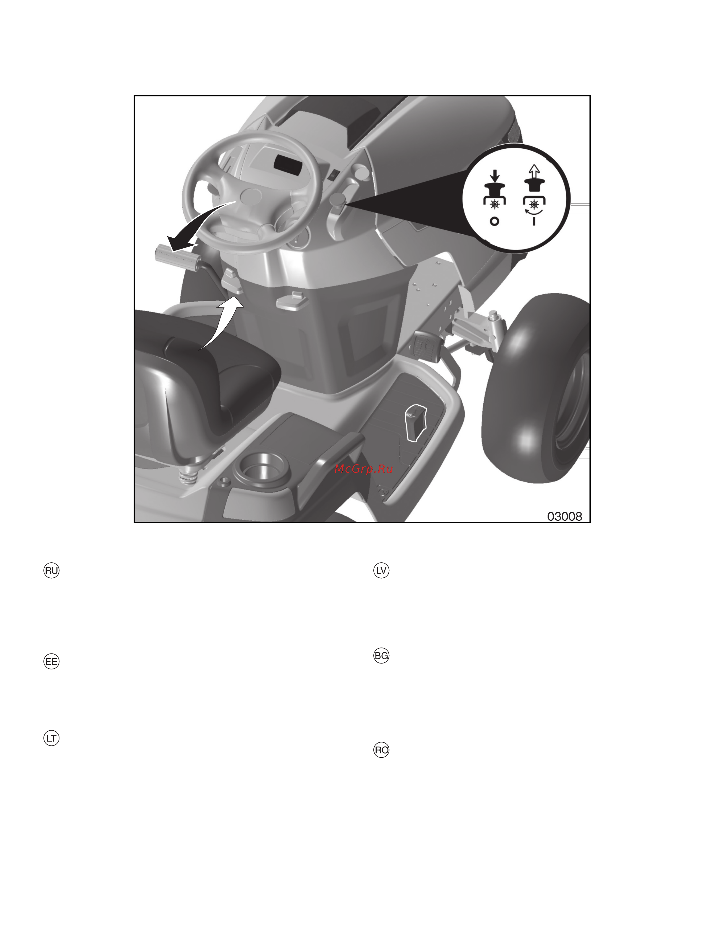 Husqvarna YTH-220 Twin (9604100-27) [40/88] Вождение 5 sõitmine 5 valdymas 5 braukđana 5 работа 5 conducere