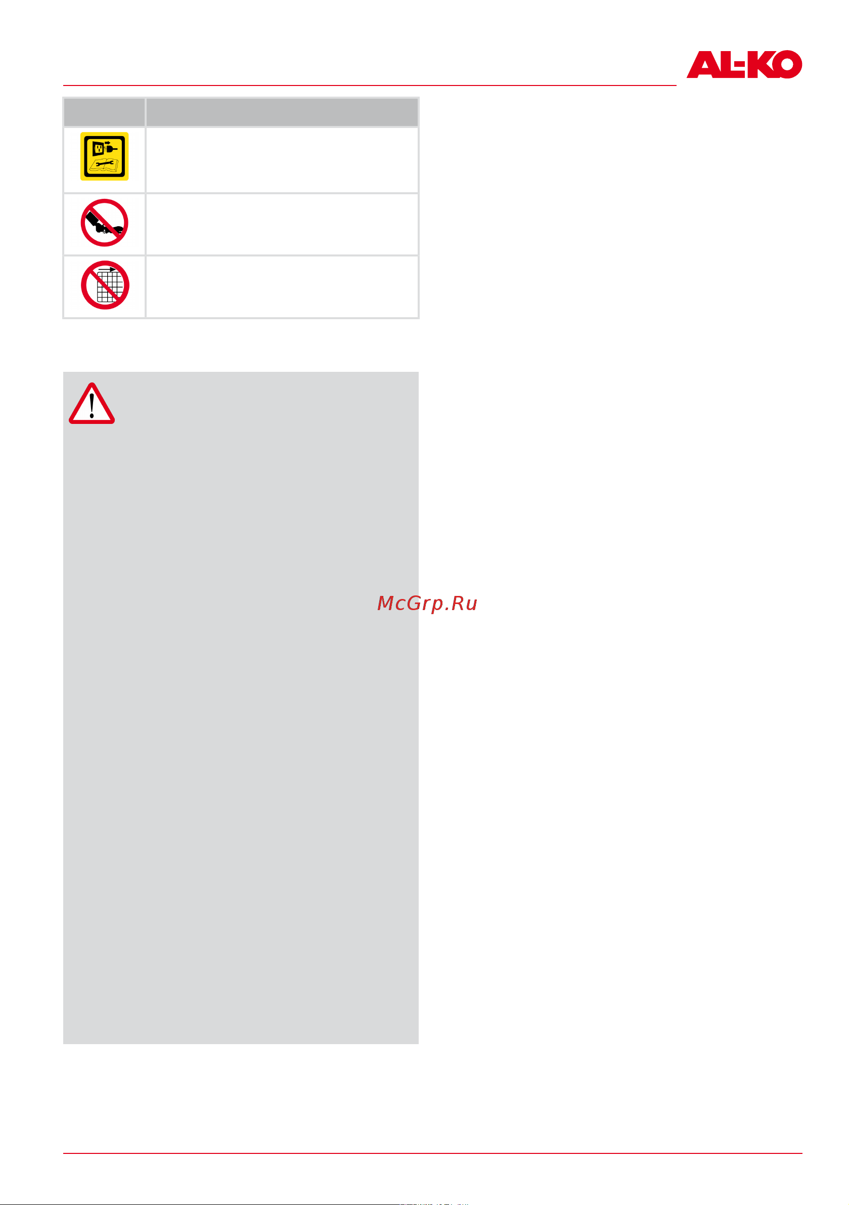 Al-Ko LSH 4 (113599) [29/312] Safety instructions
