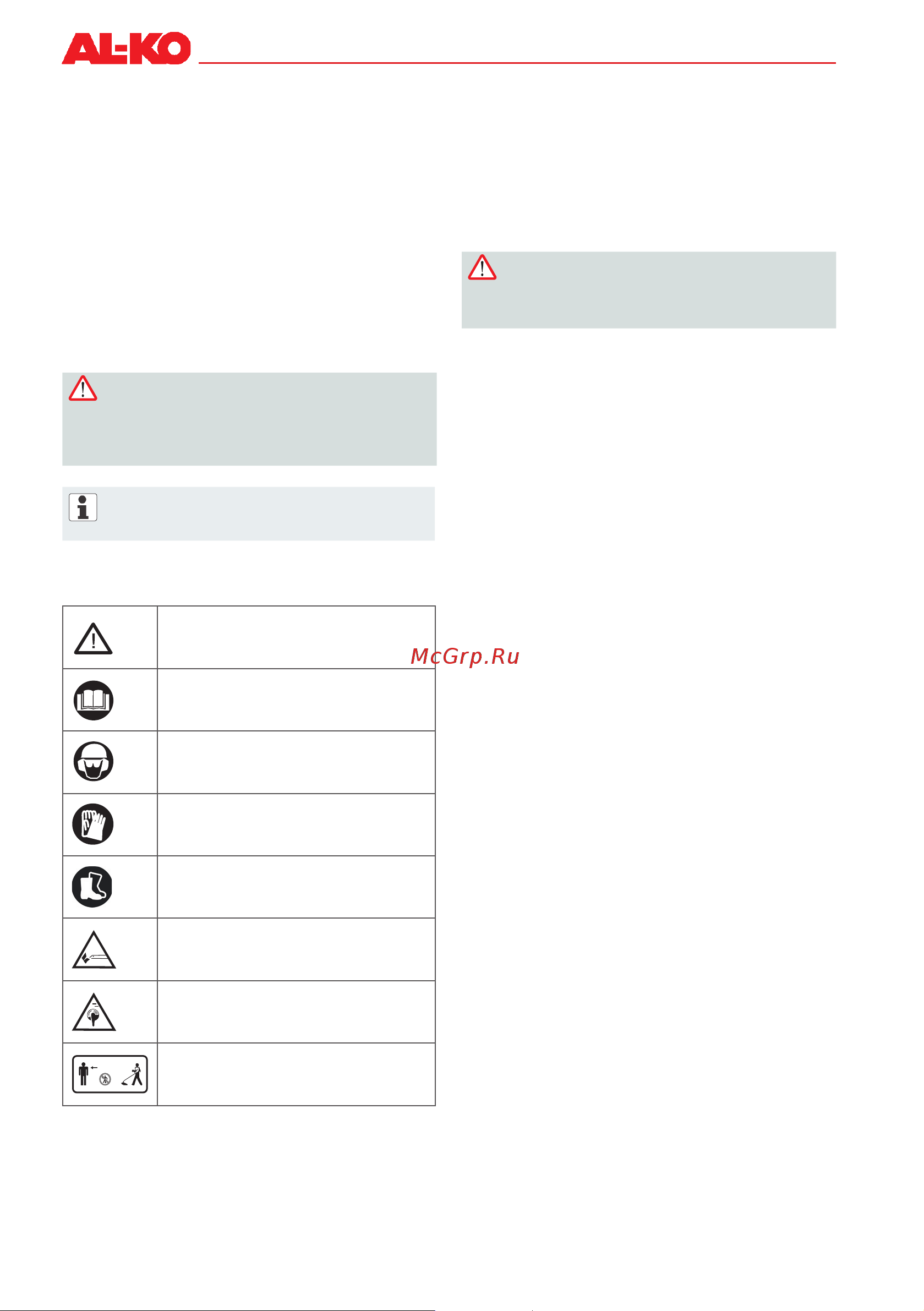 Al-Ko BC 4535 II Premium (112752) [158/266] Instrucţiuni de siguranţă